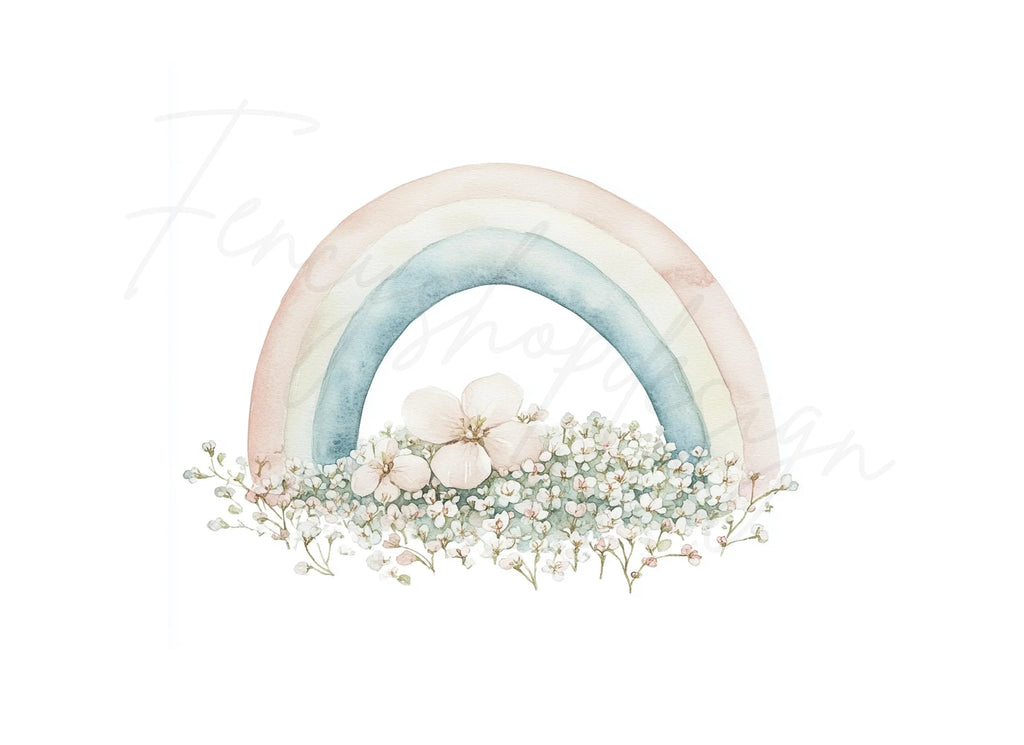 Pastel Rainbow Clipart Bundle