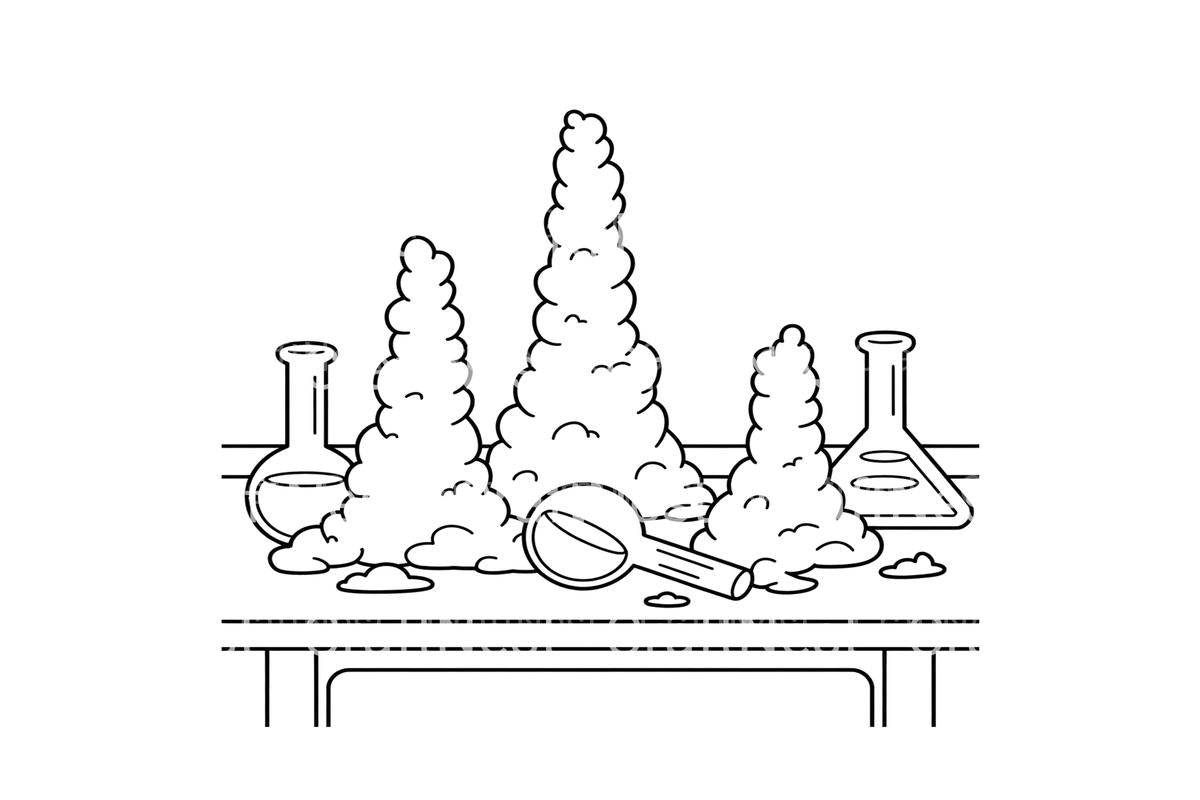 Science Experiments Volcanoes Coloring Books