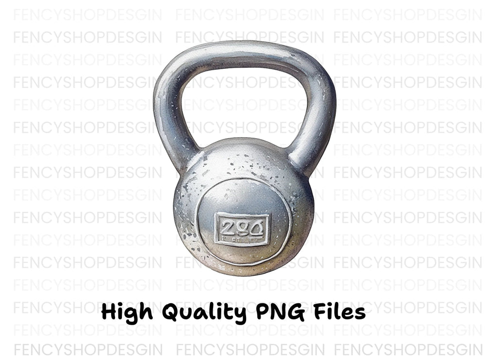 Kettlebell Workout Clipart Bundle