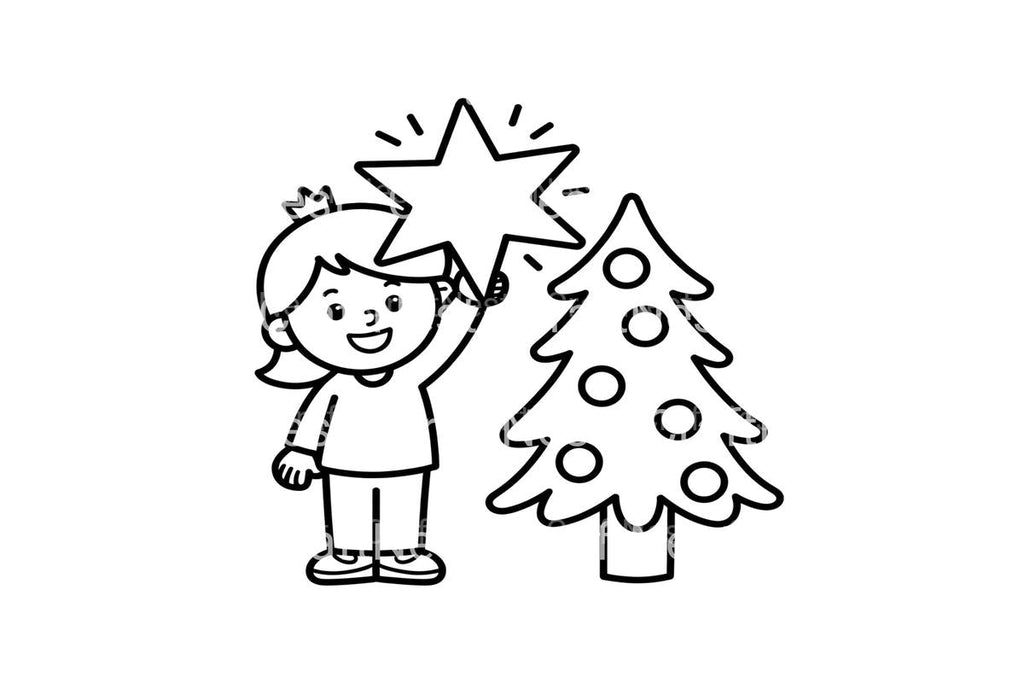 Christmas Tree Topper Coloring Books