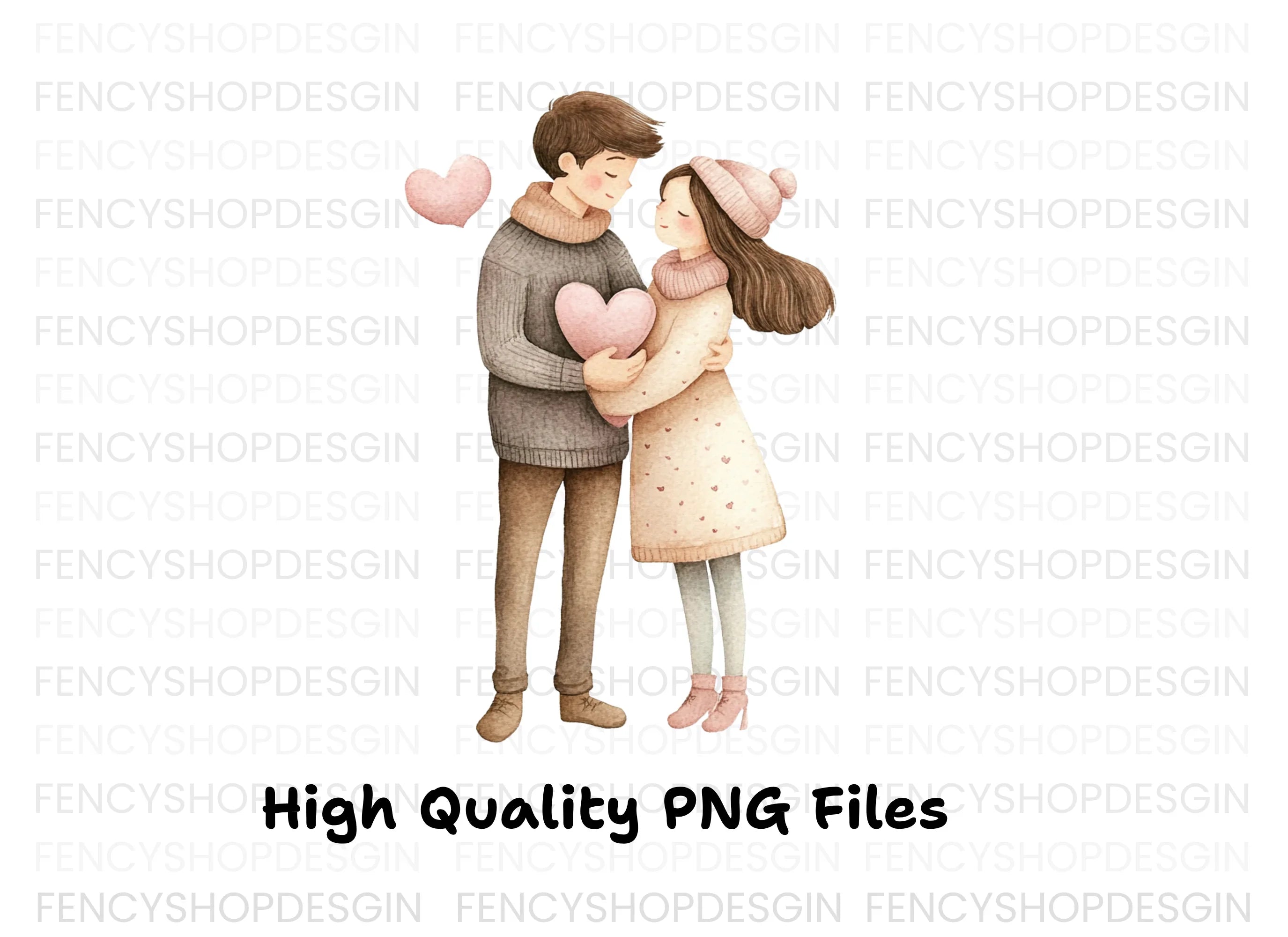 Cute Couple in Love Clipart Bundle