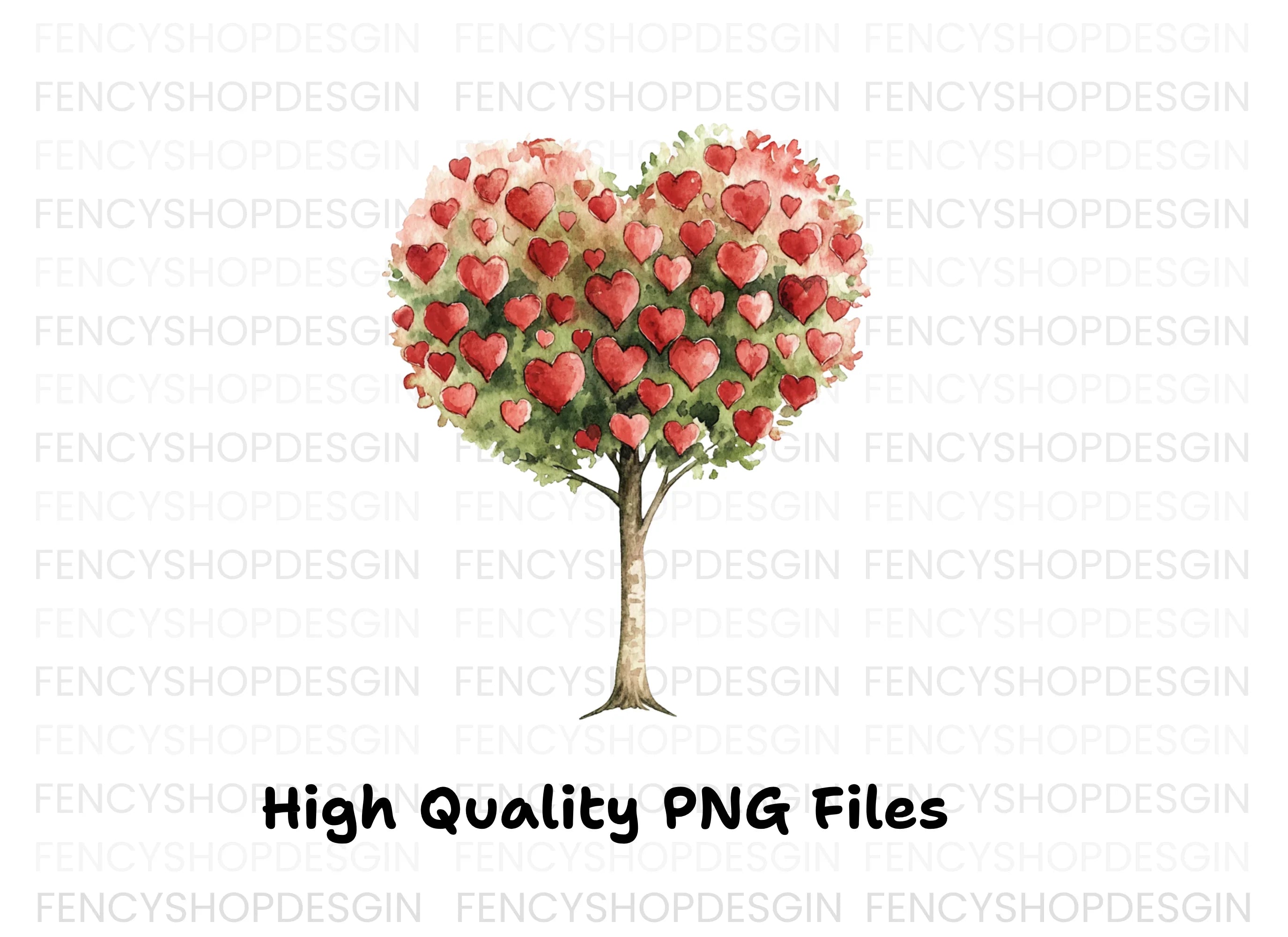 Heart Tree Clipart Bundle