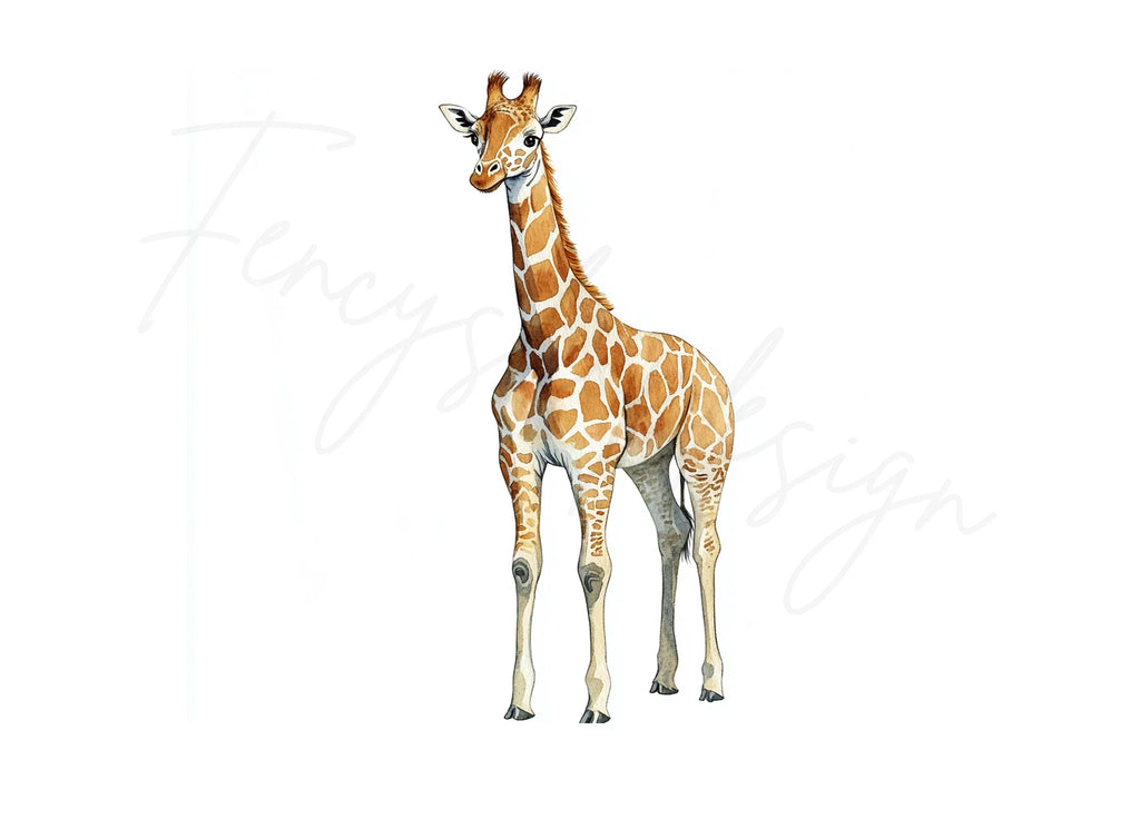 Cute Baby Giraffe Clipart Bundle