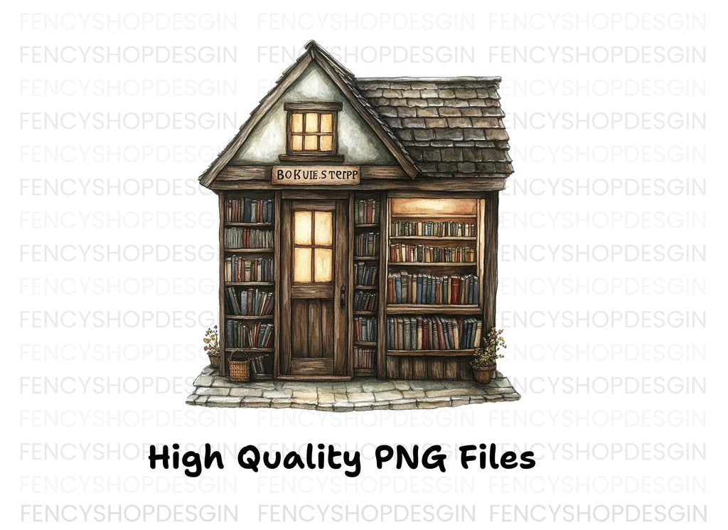 Cozy Bookshop Clipart Bundle