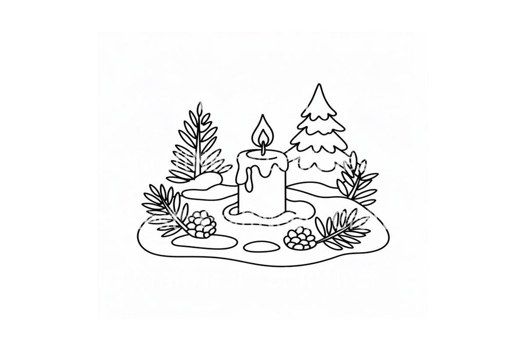 Cozy Winter Candles Coloring Books