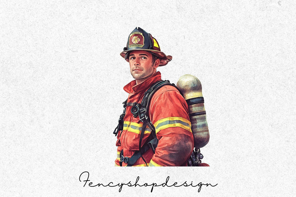 Brave Firefighter Clipart Bundle