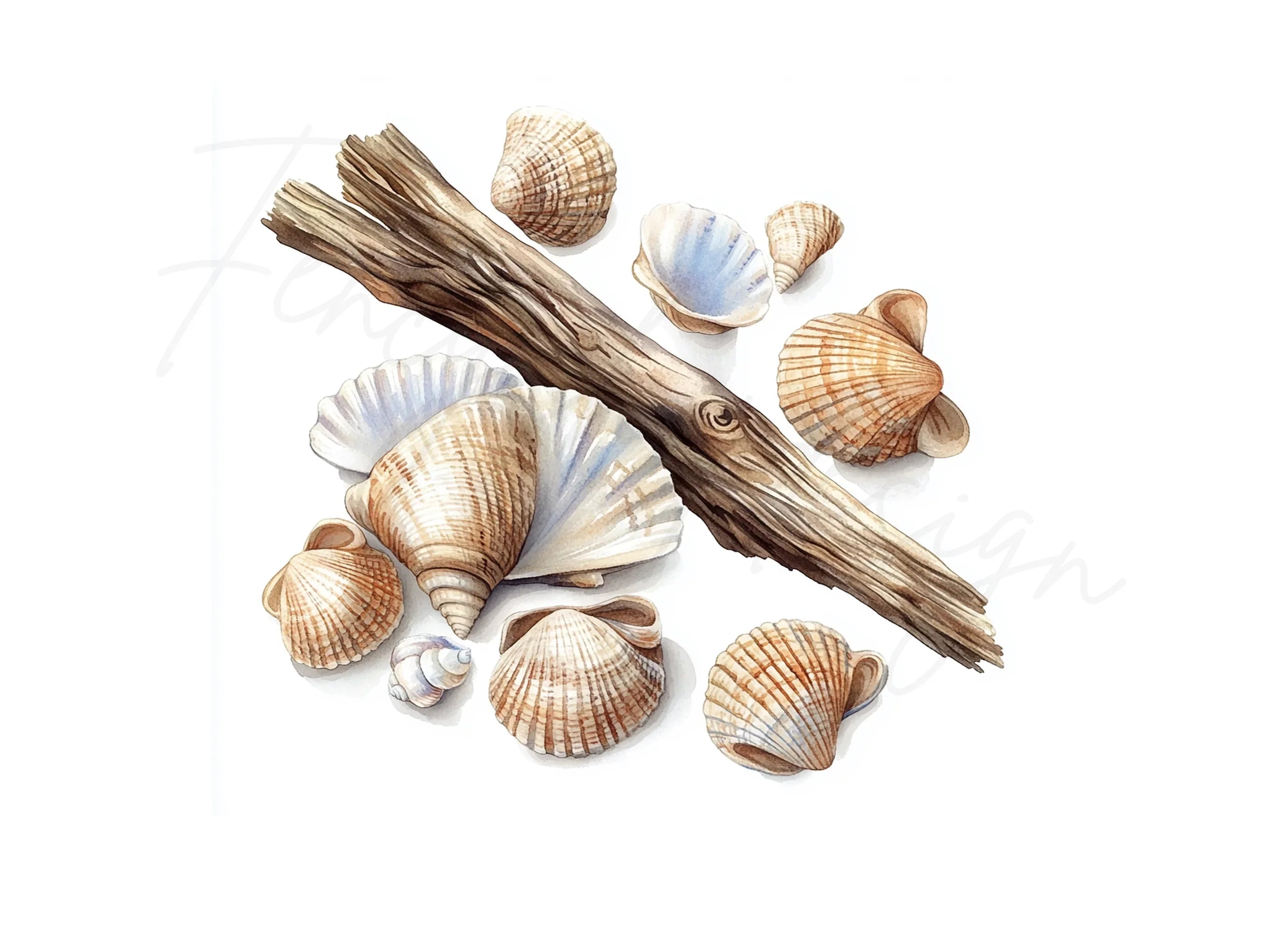 Seashells Starfish Clipart Bundle