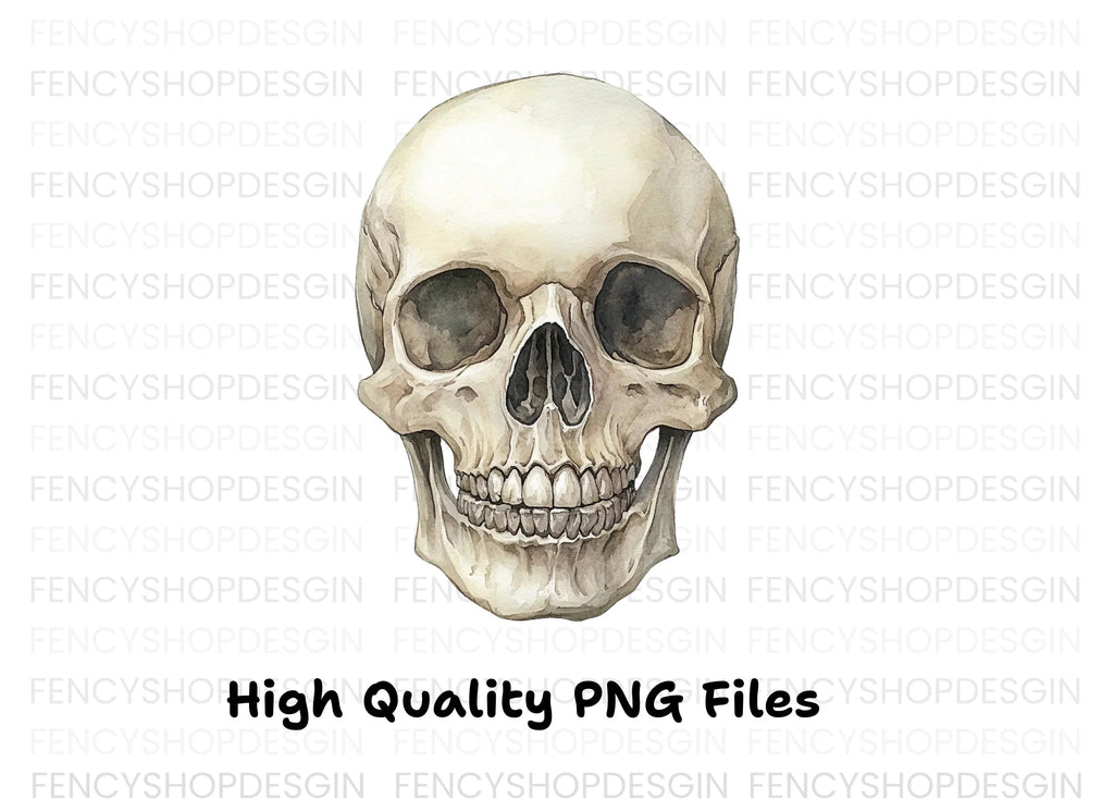 Detailed Human Skull Clipart Bundle