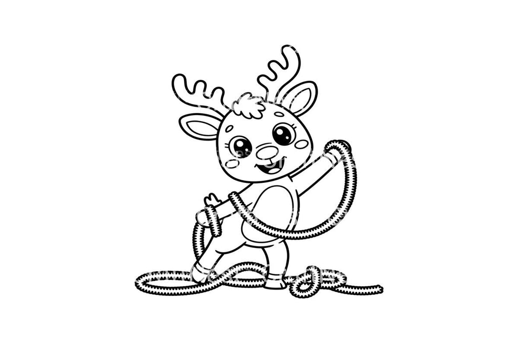 Reindeer Tangled in Tinsel Coloring Books