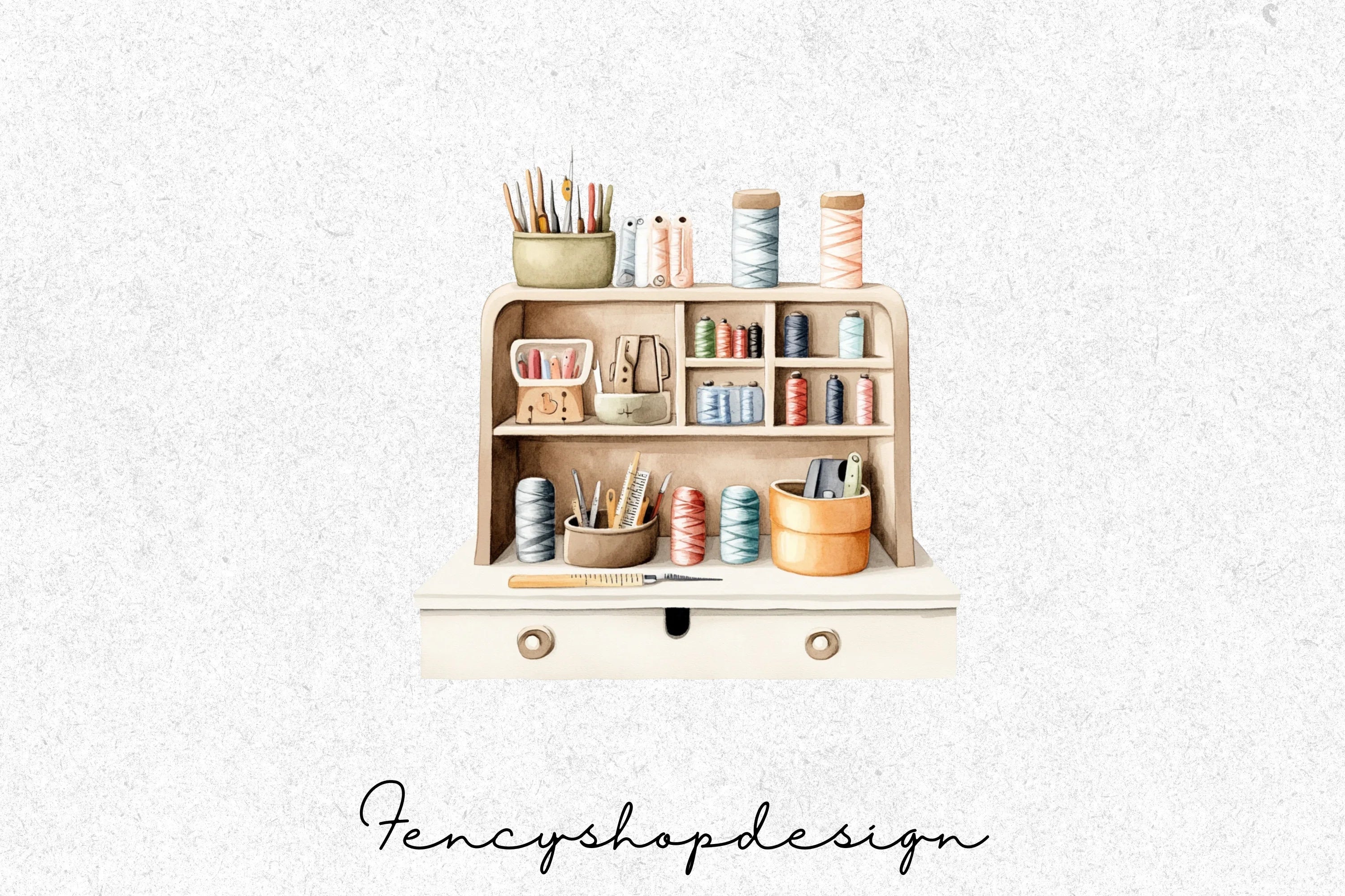 Craft Room Storage Clipart Bundle