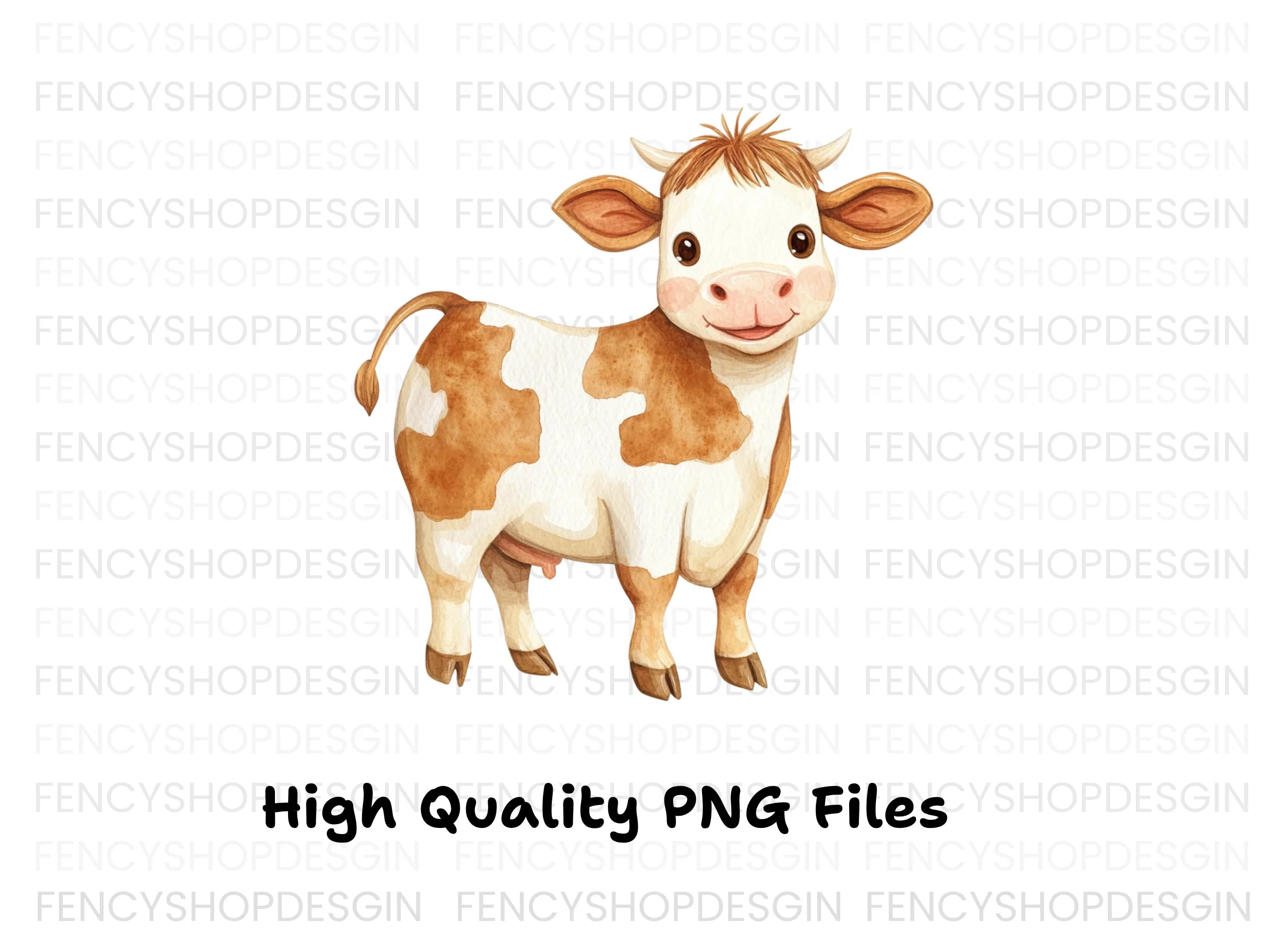 Cute Baby Cow Clipart Bundle