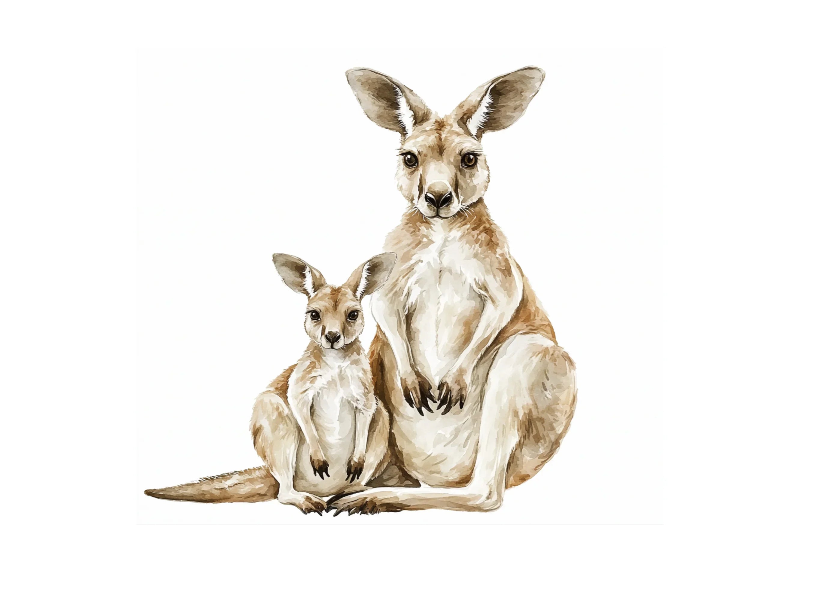Kangaroo and Joey Clipart Bundle