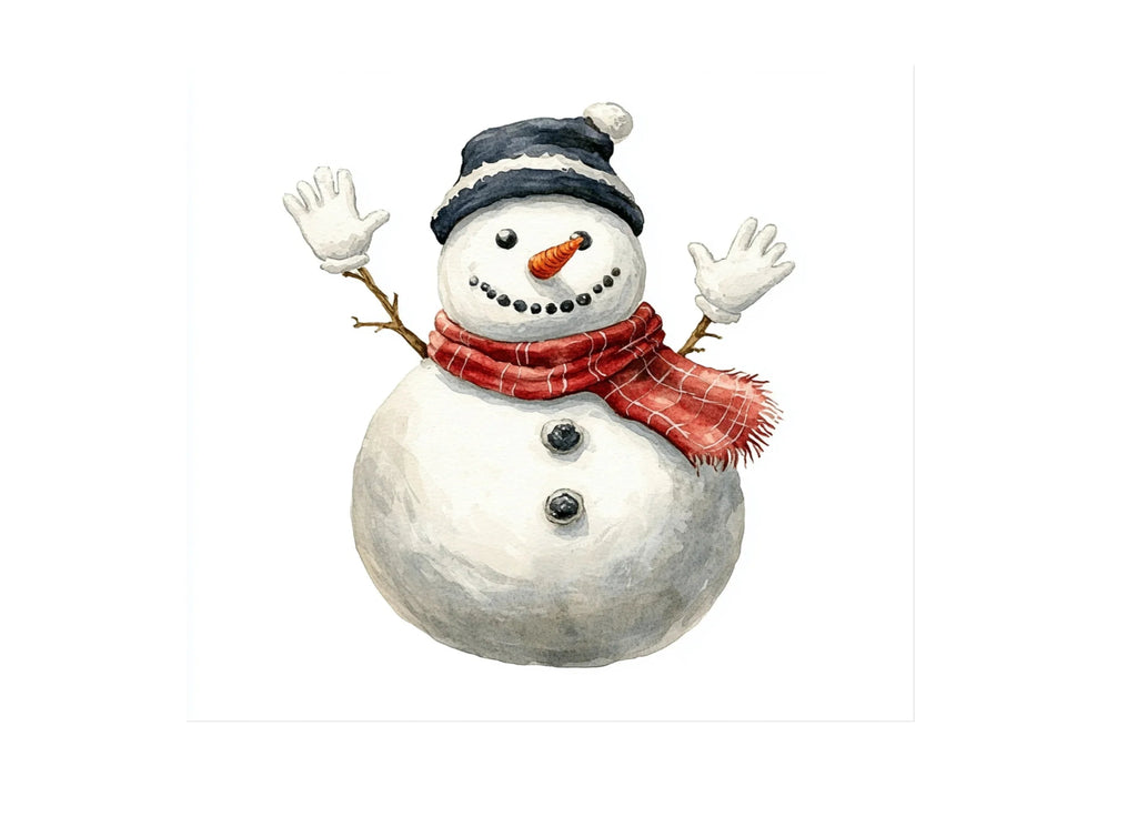 Cute Snowman Winter Clipart Bundle