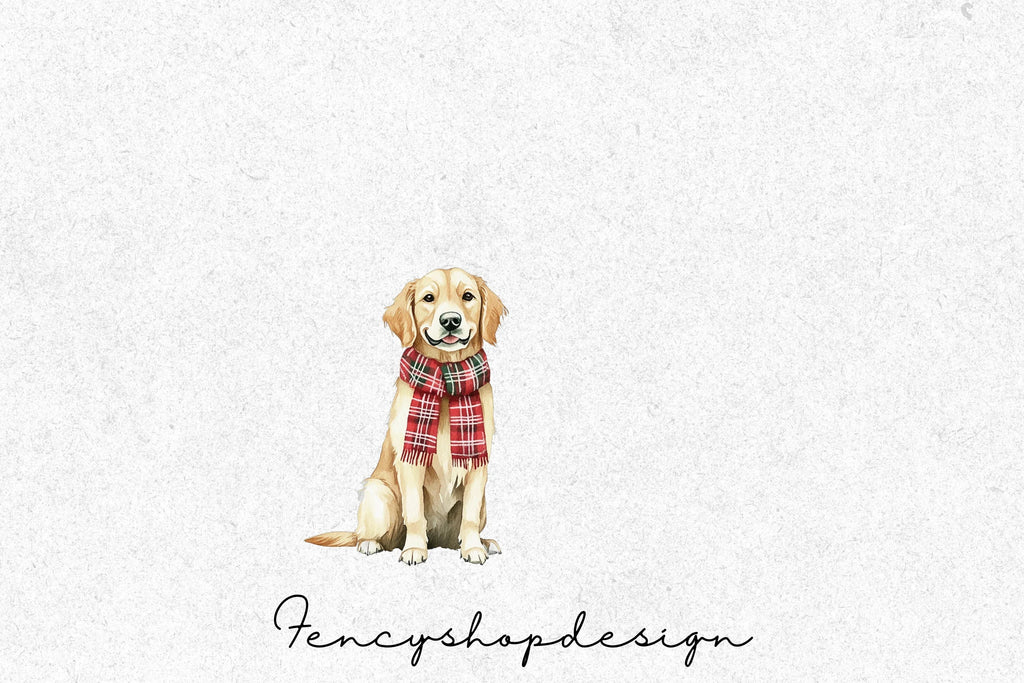 Holiday Dogs Gifts Clipart Bundle