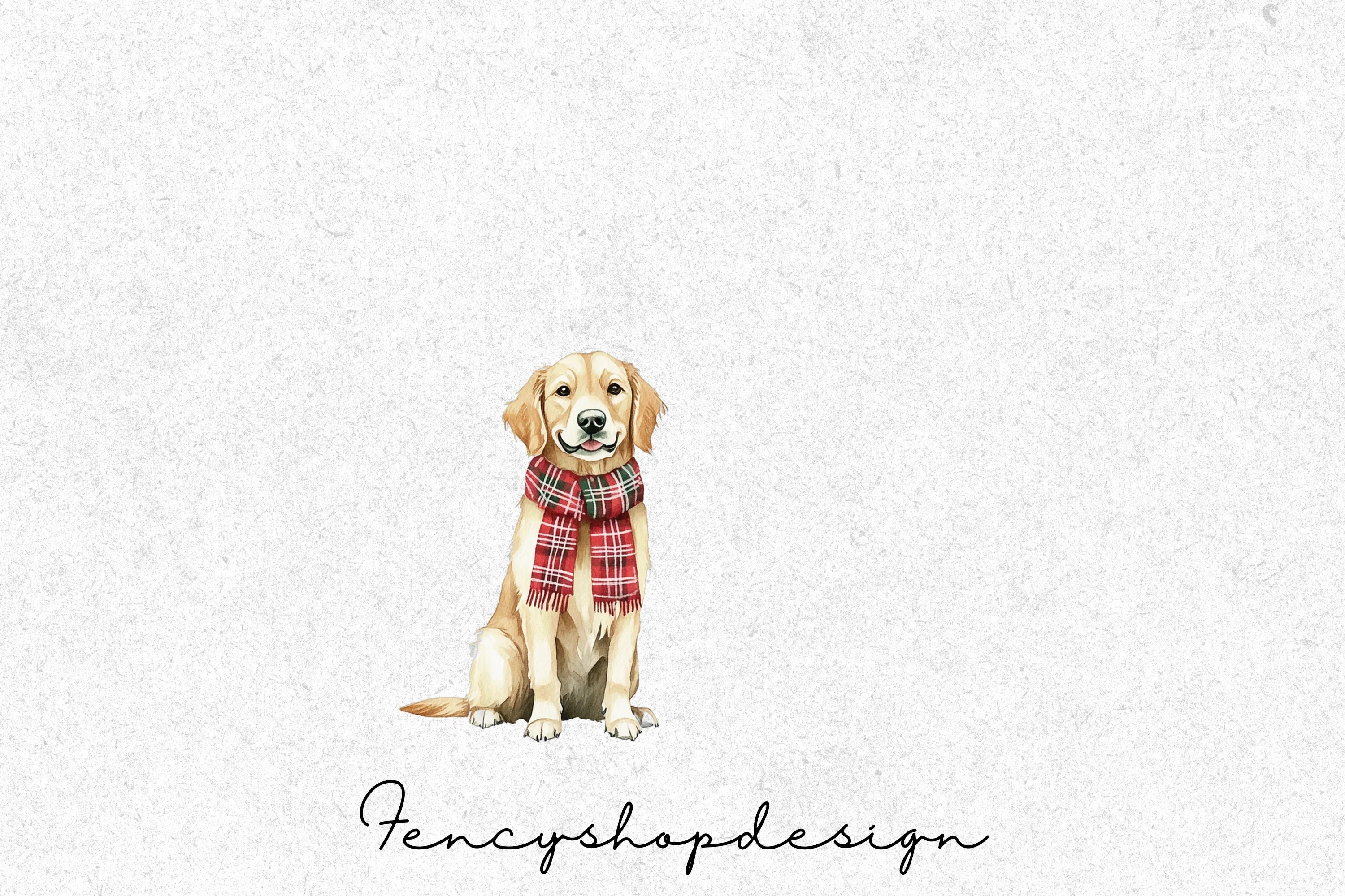 Holiday Dogs Gifts Clipart Bundle