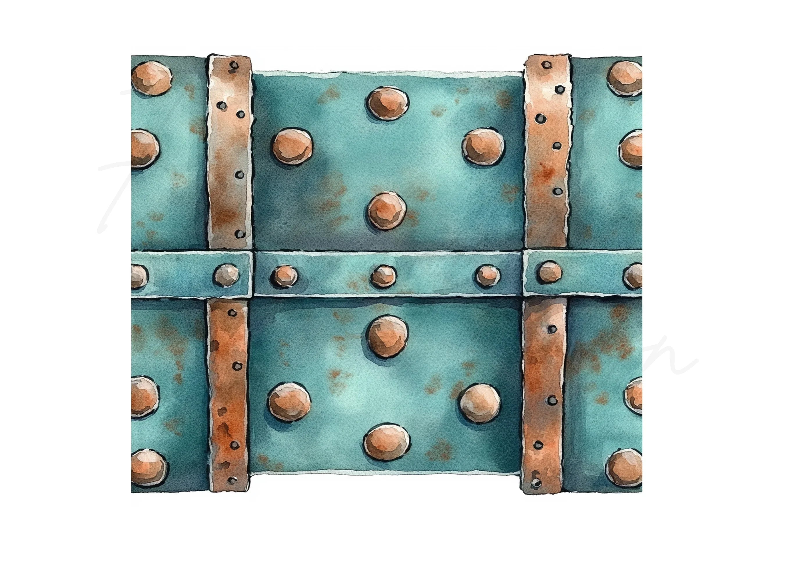 Steampunk Metal Texture Clipart Bundle