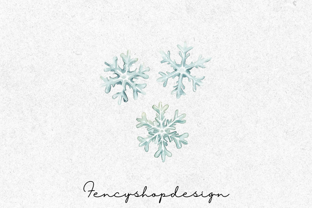Elegant Snowflake Clipart Bundle