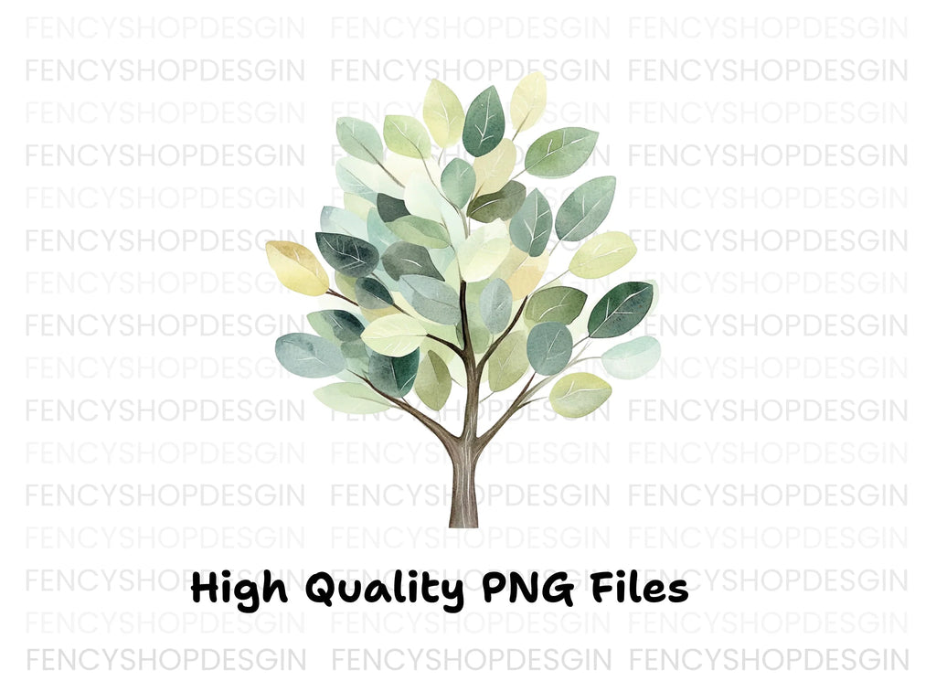 Green Tree Clipart Bundle