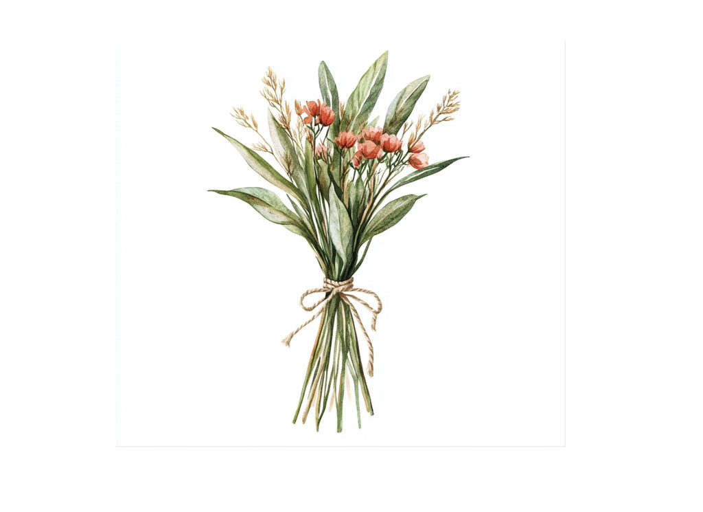 Rustic Floral Bouquet Clipart Bundle