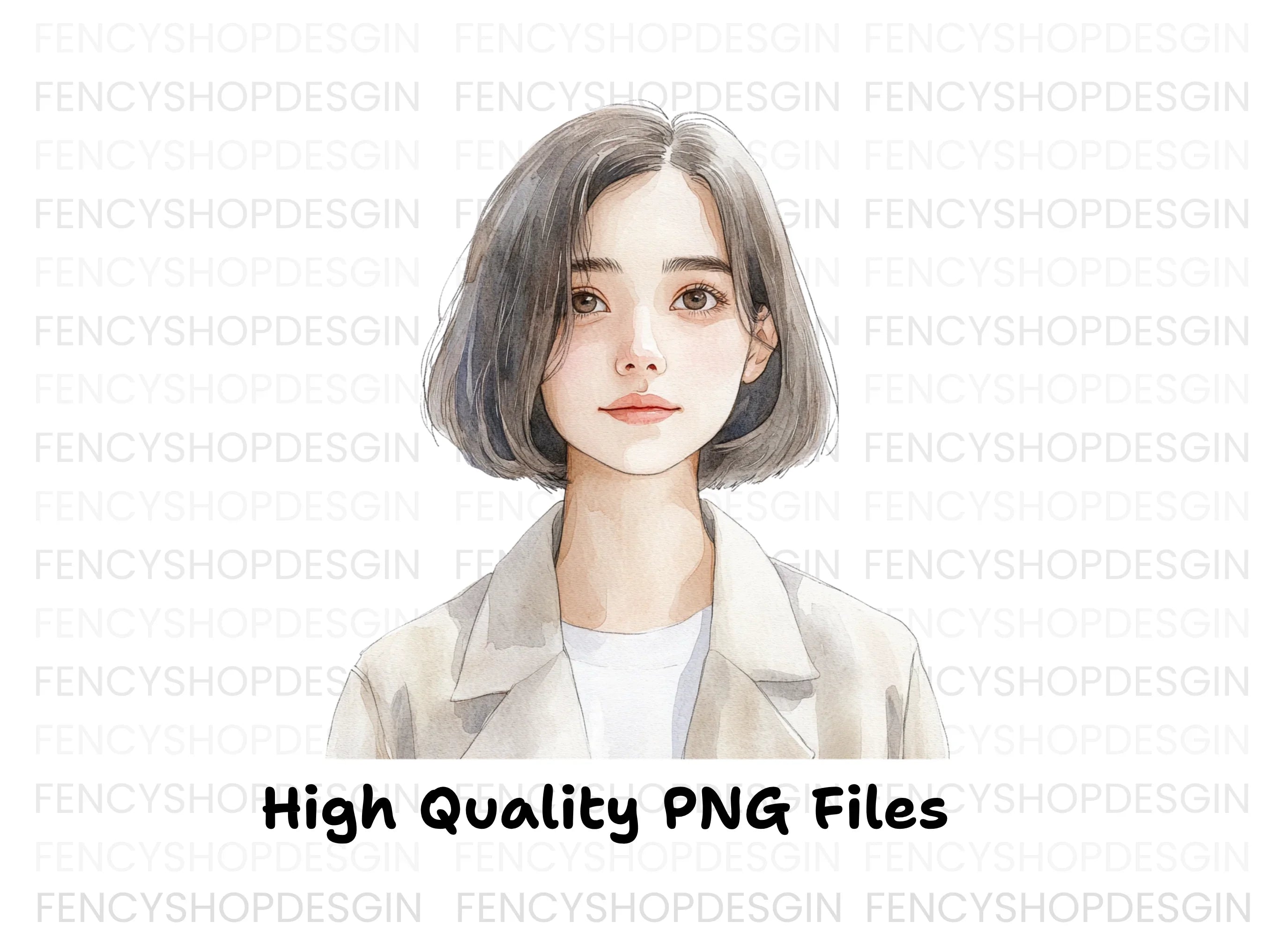 Portrait of Woman Clipart Bundle
