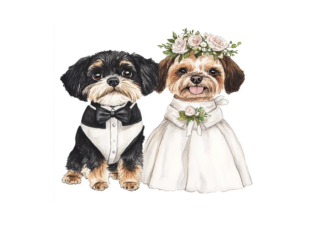 Cute Dog Wedding Clipart Bundle