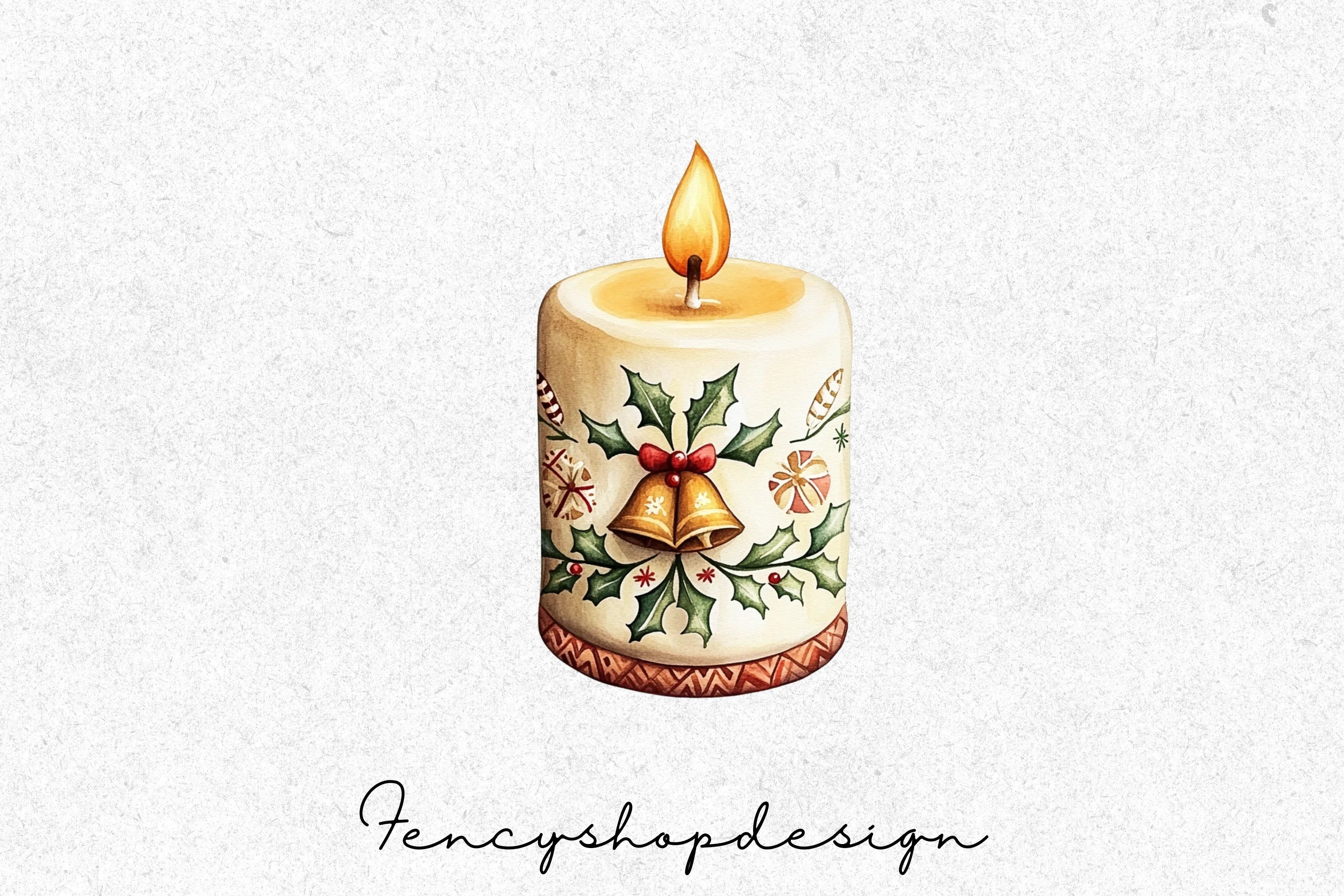 Christmas Candles Clipart Bundle