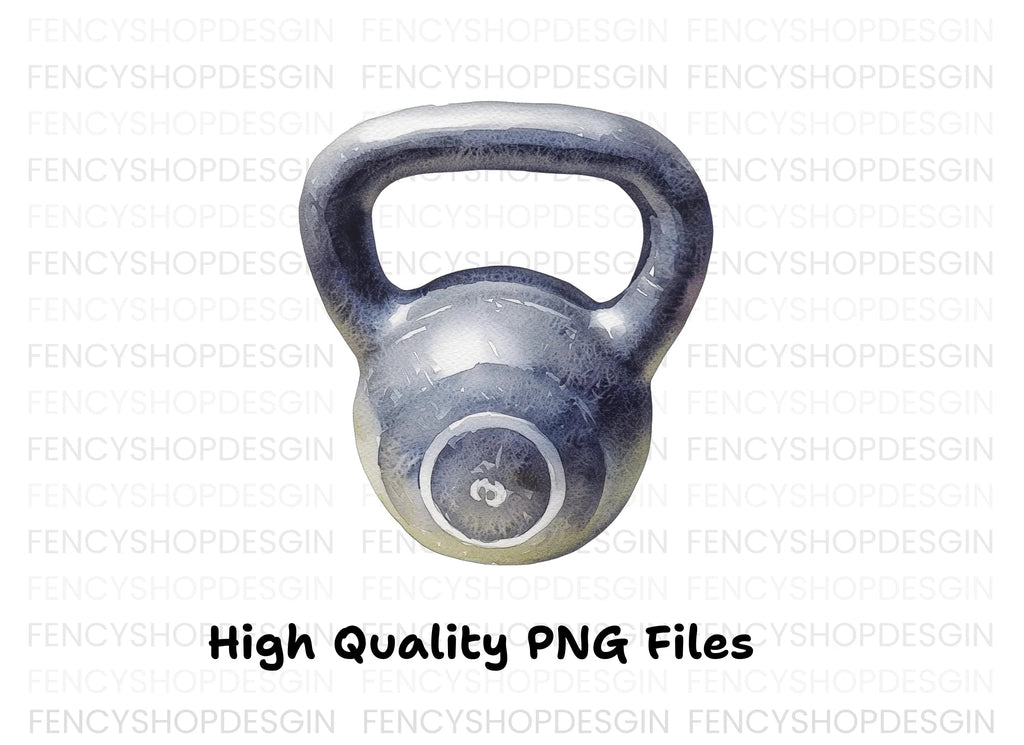 Kettlebell Fitness Clipart Bundle