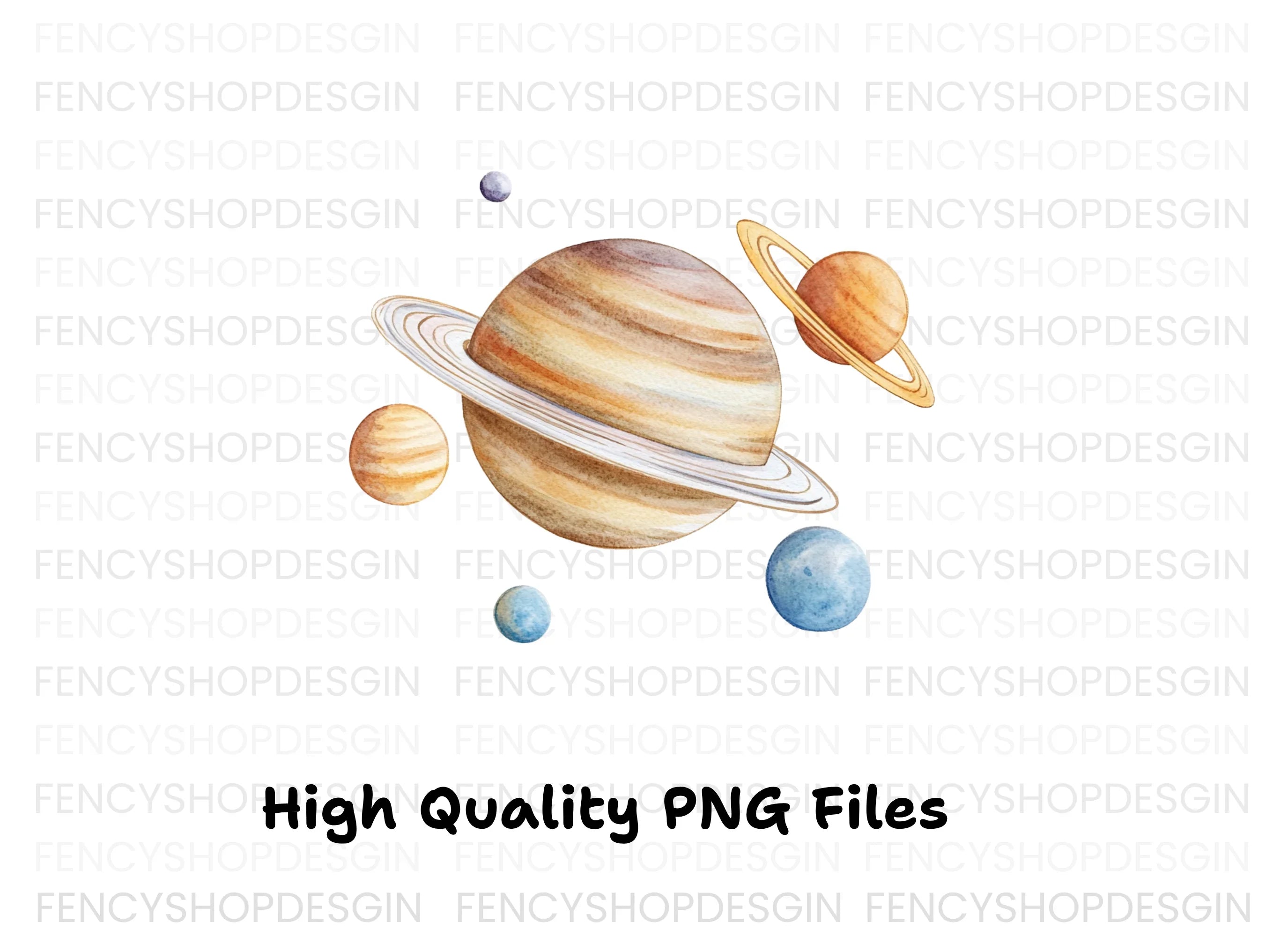 Solar System Planets Clipart Bundle