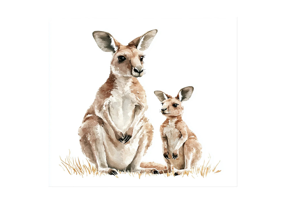 Kangaroo Family Illustration Clipart Bundle