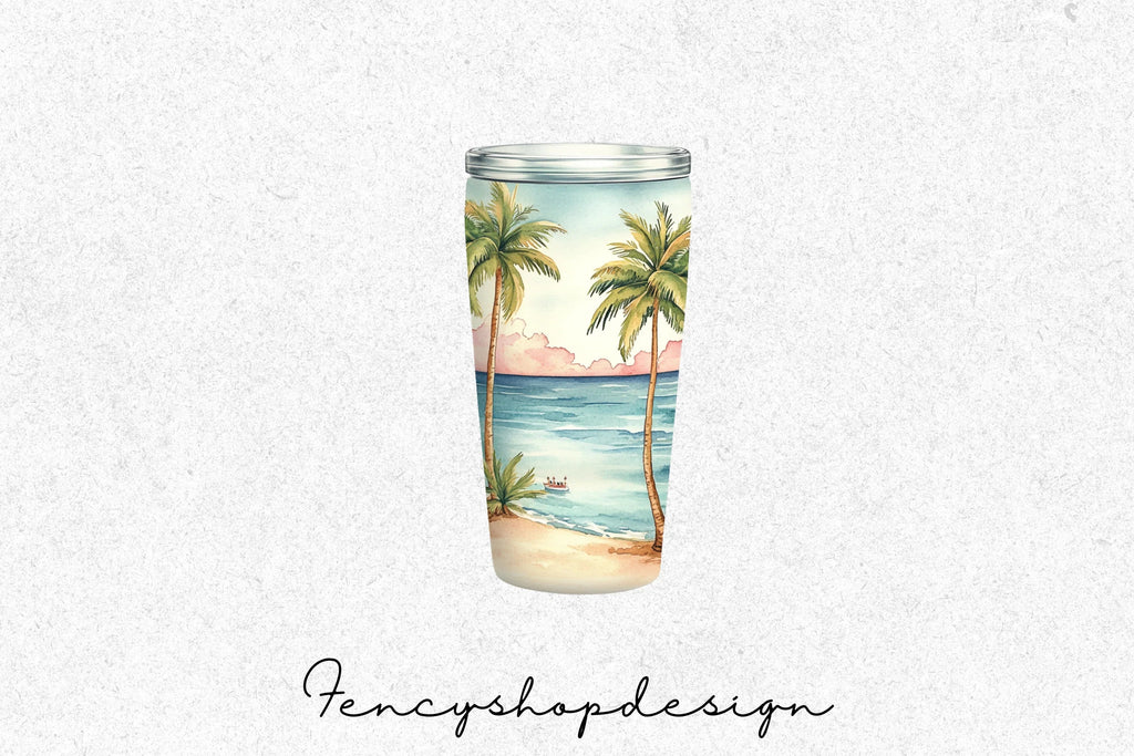 Sweet Summer Watermelon Tumbler Clipart Bundle