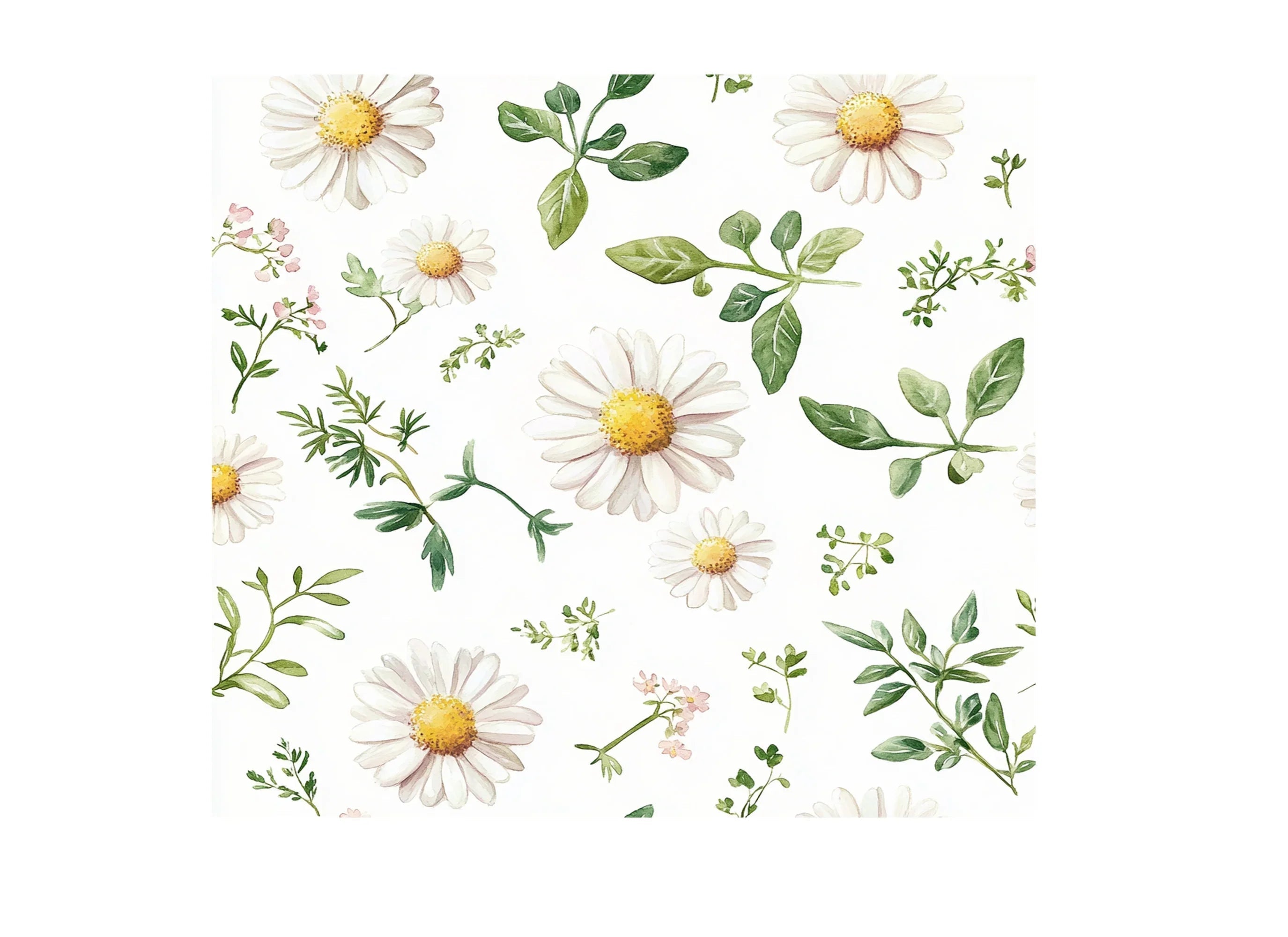 Daisy and Greenery Clipart Bundle