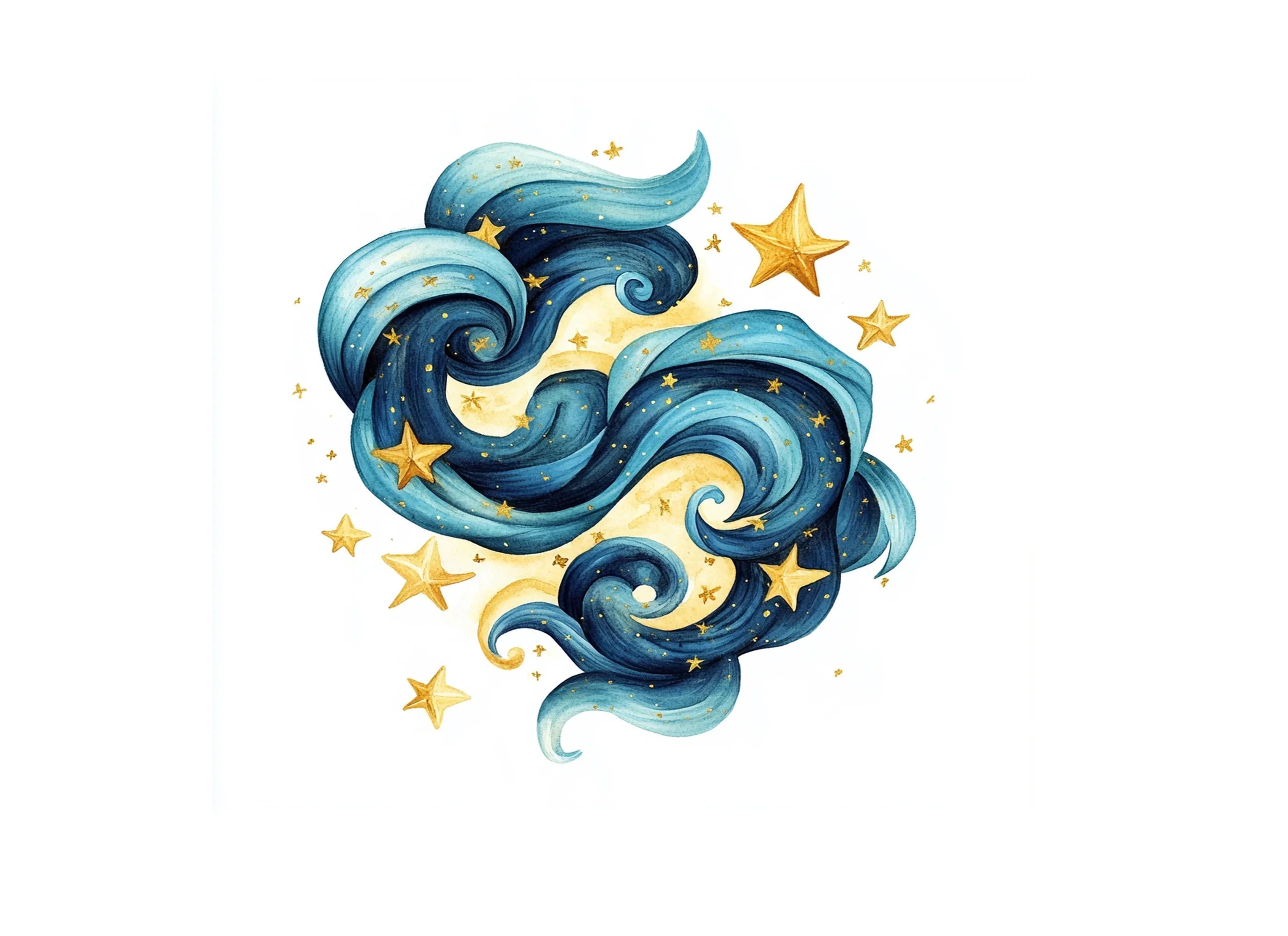 Magical Swirls and Stars Clipart Bundle