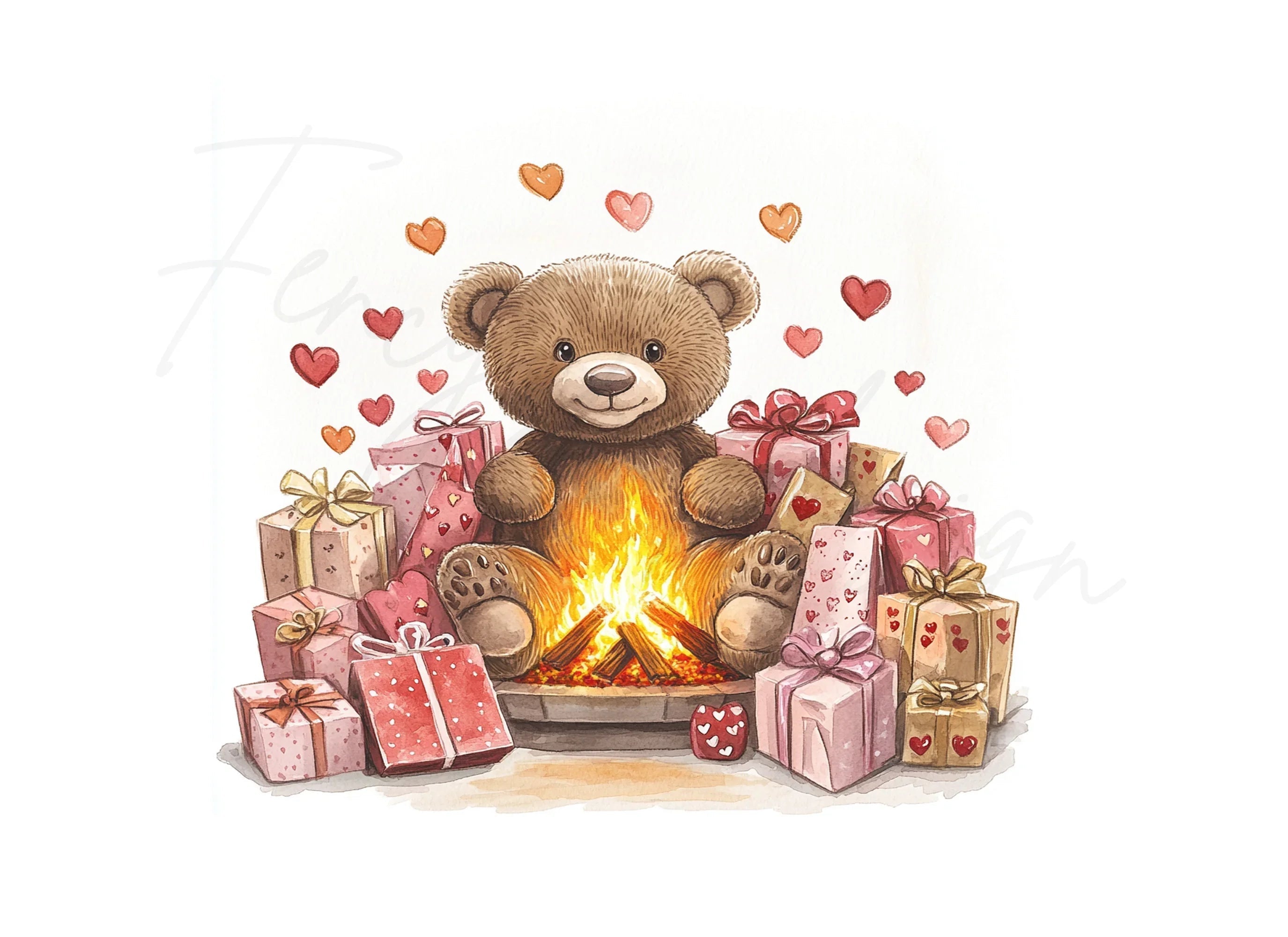 Teddy Bear Valentine Day Clipart Bundle