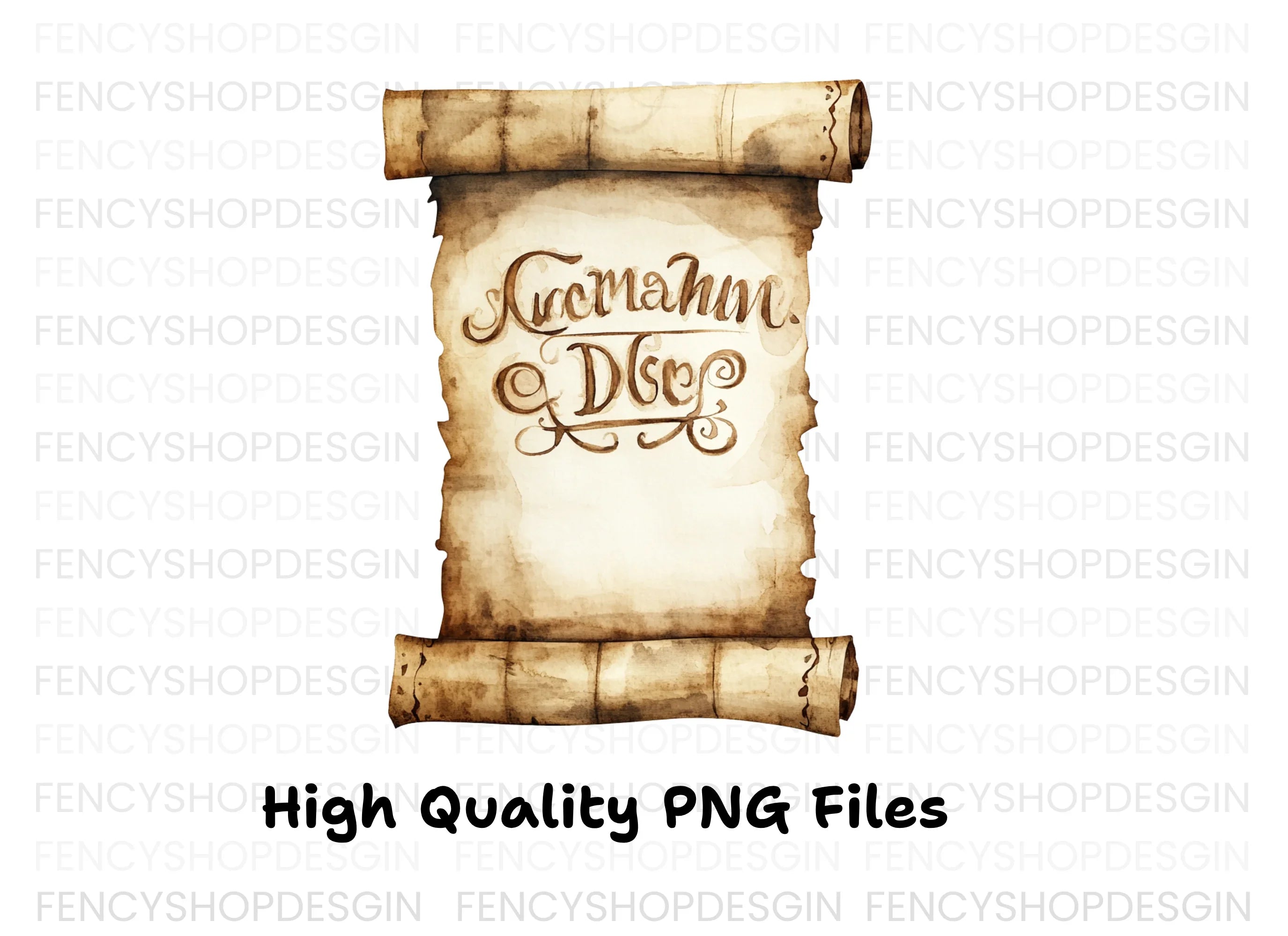 Vintage Scroll Calligraphy Clipart Bundle