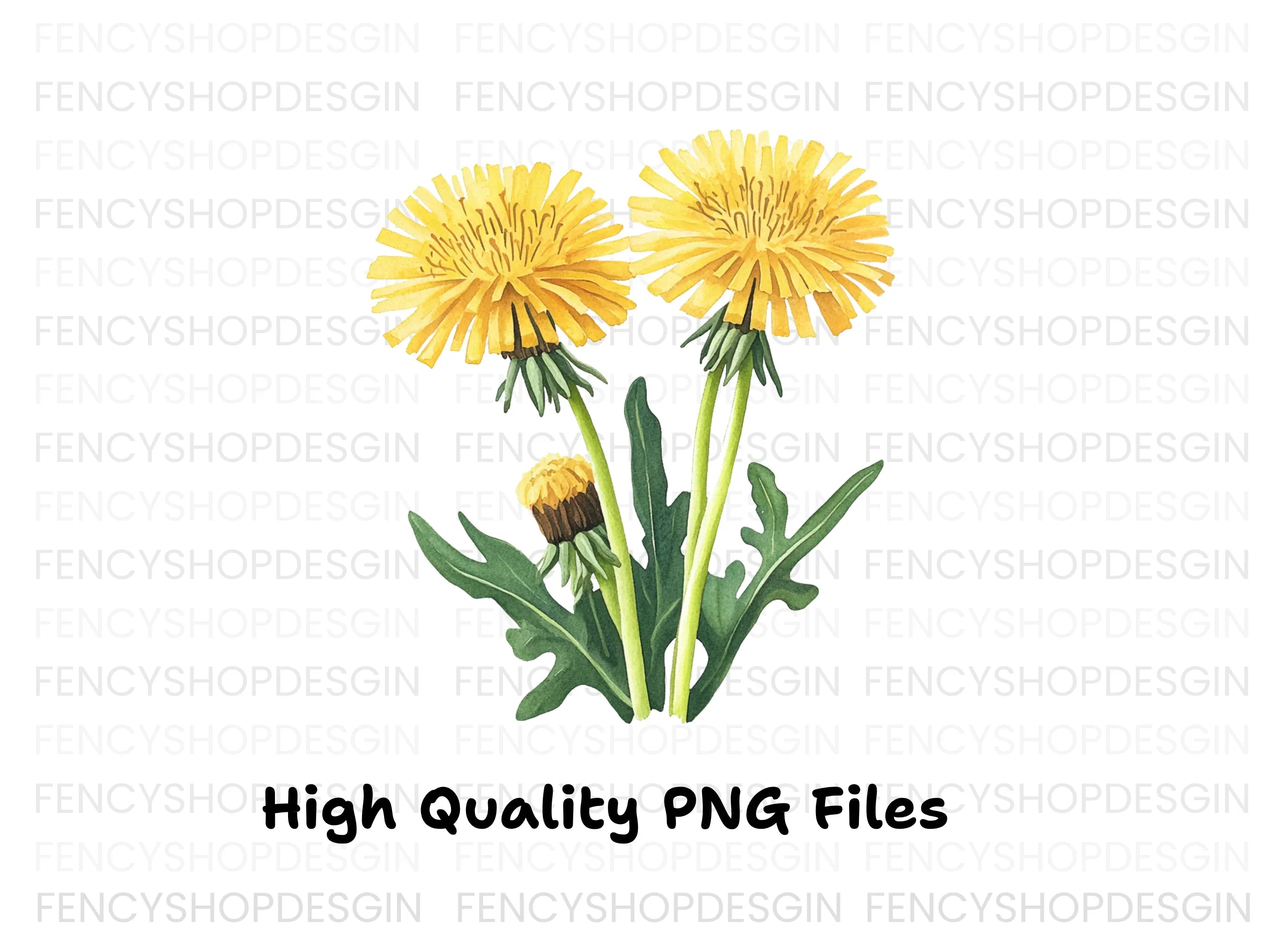 Vibrant Dandelion Blossom Clipart Bundle