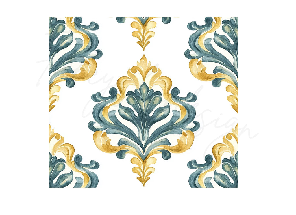 Elegant Damask Pattern Clipart Bundle