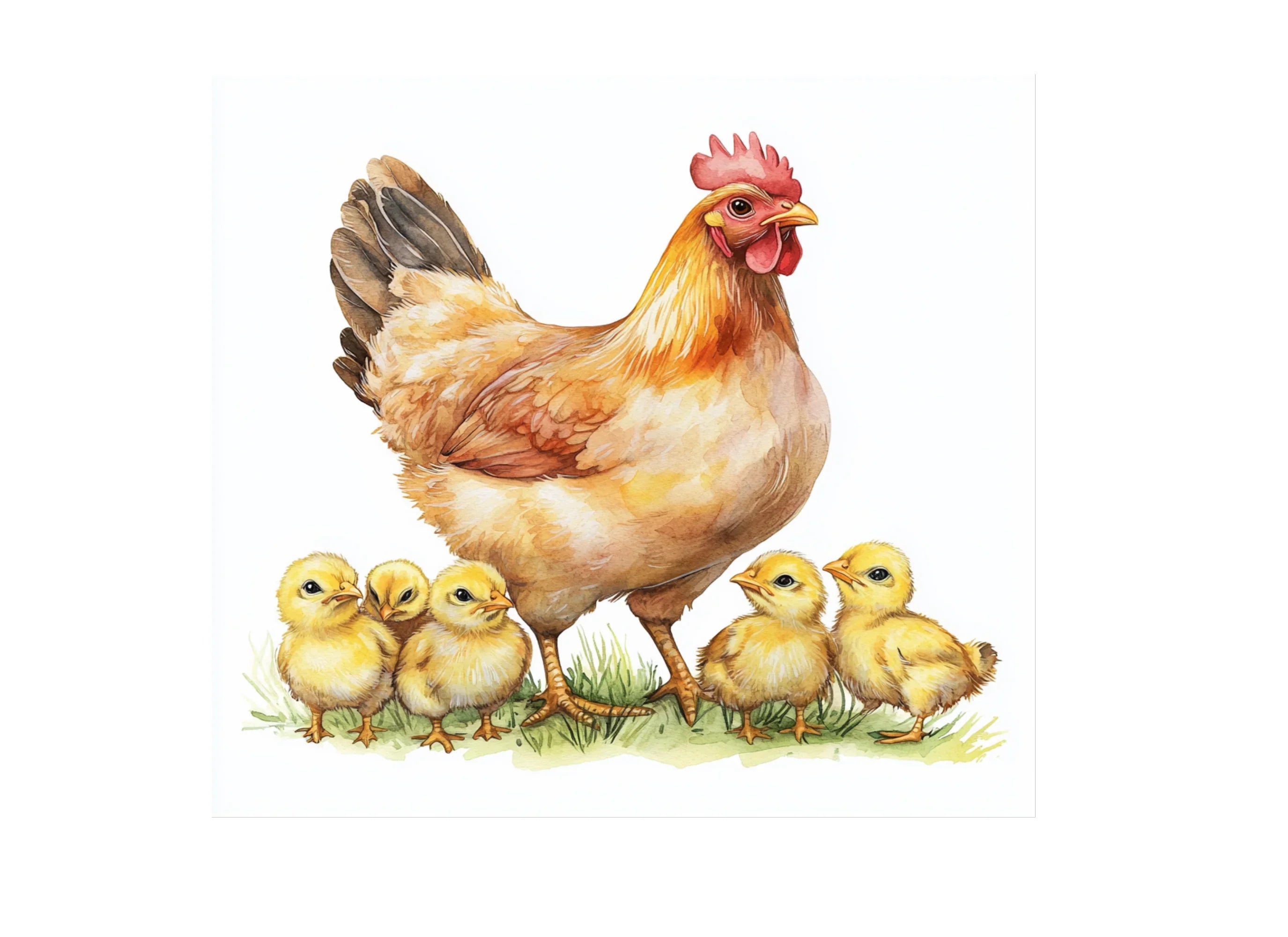 Charming Hen and Chicks Clipart Bundle
