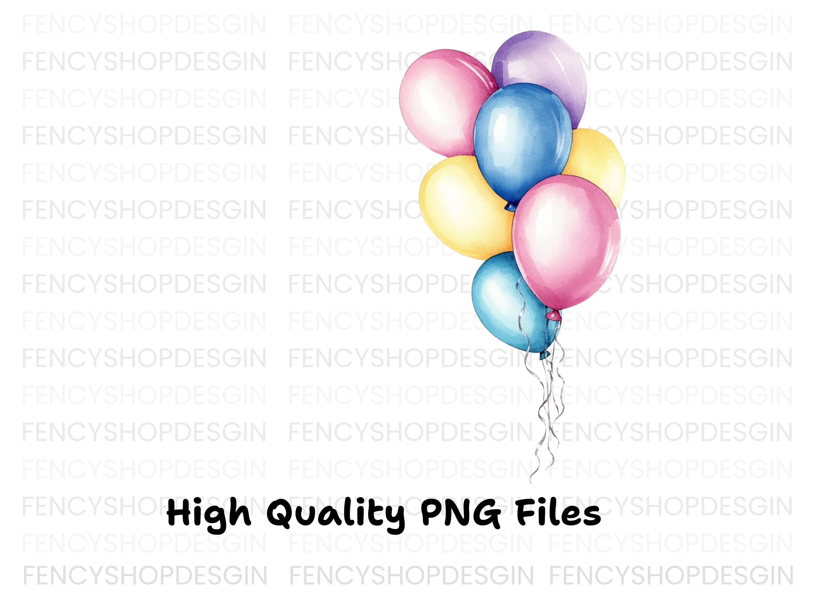 Party Balloons Clipart Bundle