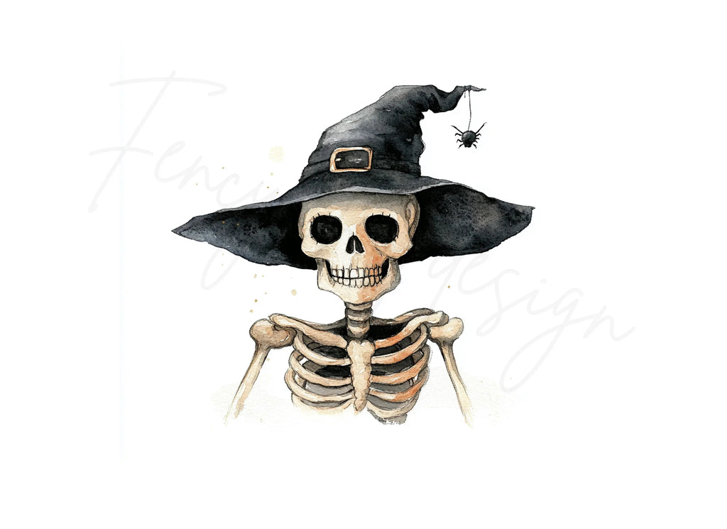 Spooky Skeleton Witch Clipart Bundle