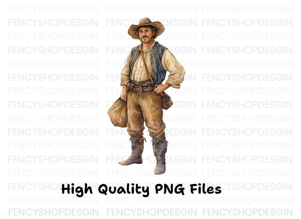Traveler with Bag Clipart Bundle