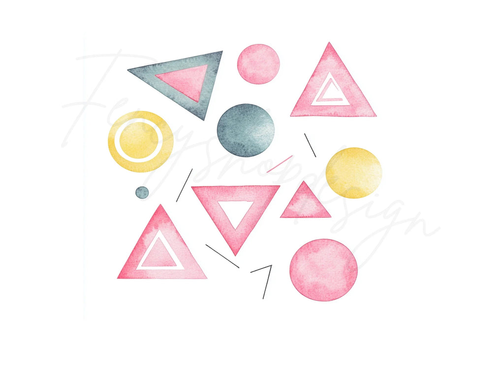 Abstract Geometric Shapes Clipart Bundle