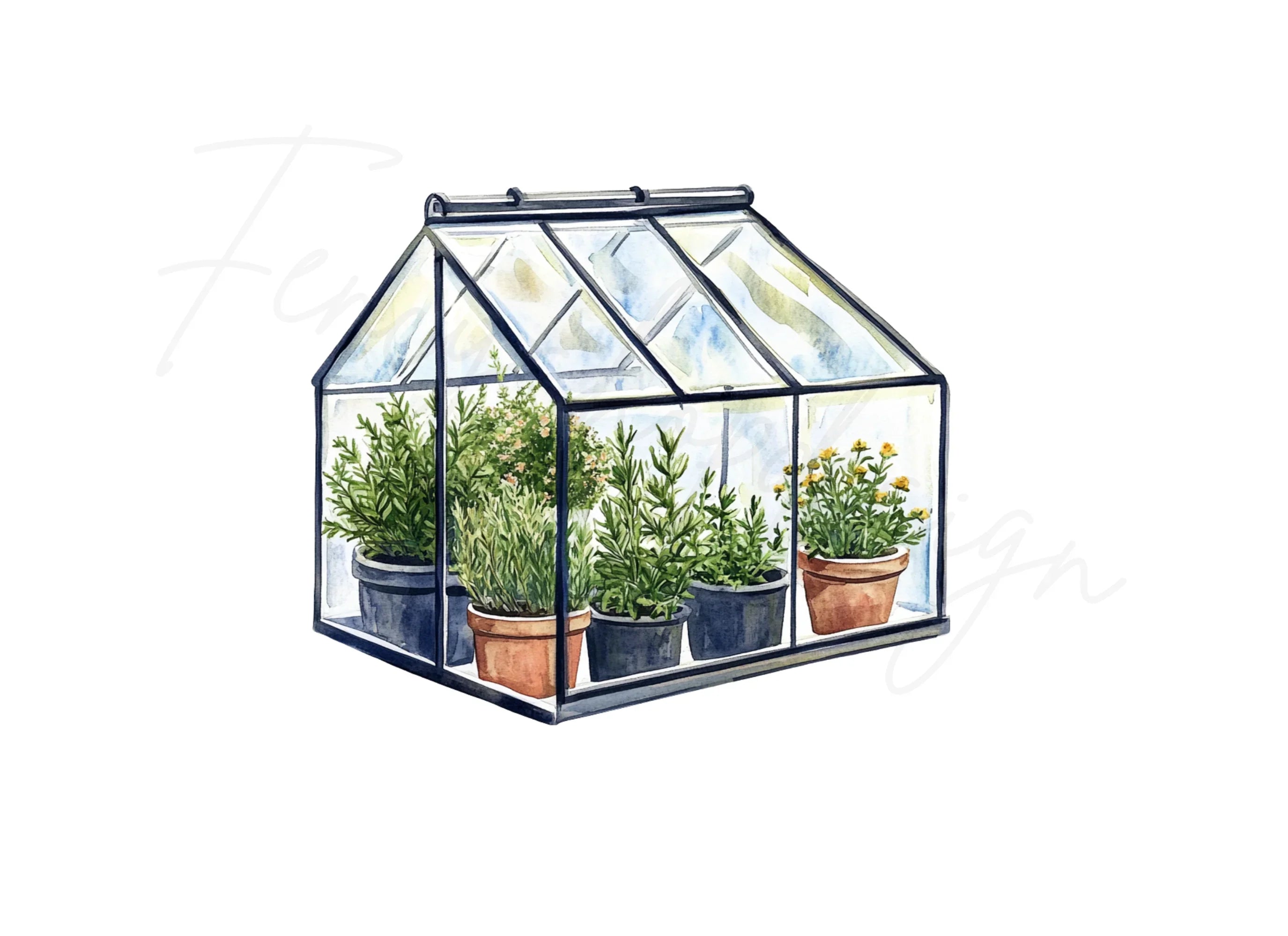 Greenhouses Clipart Bundle