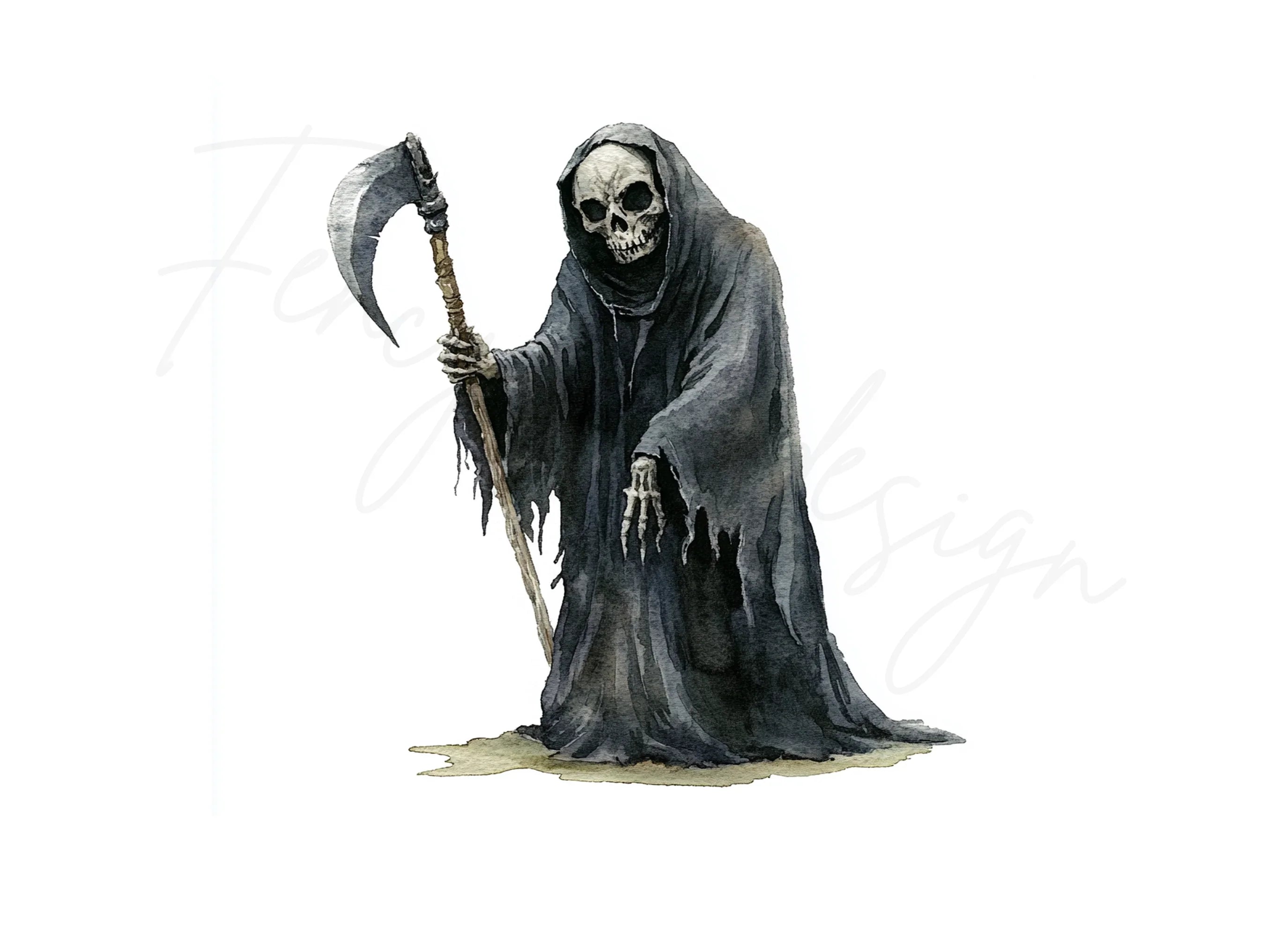 Grim Reaper Illustrations Clipart Bundle