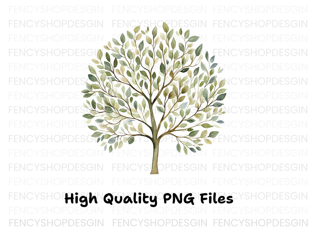 Green Tree Clipart Bundle