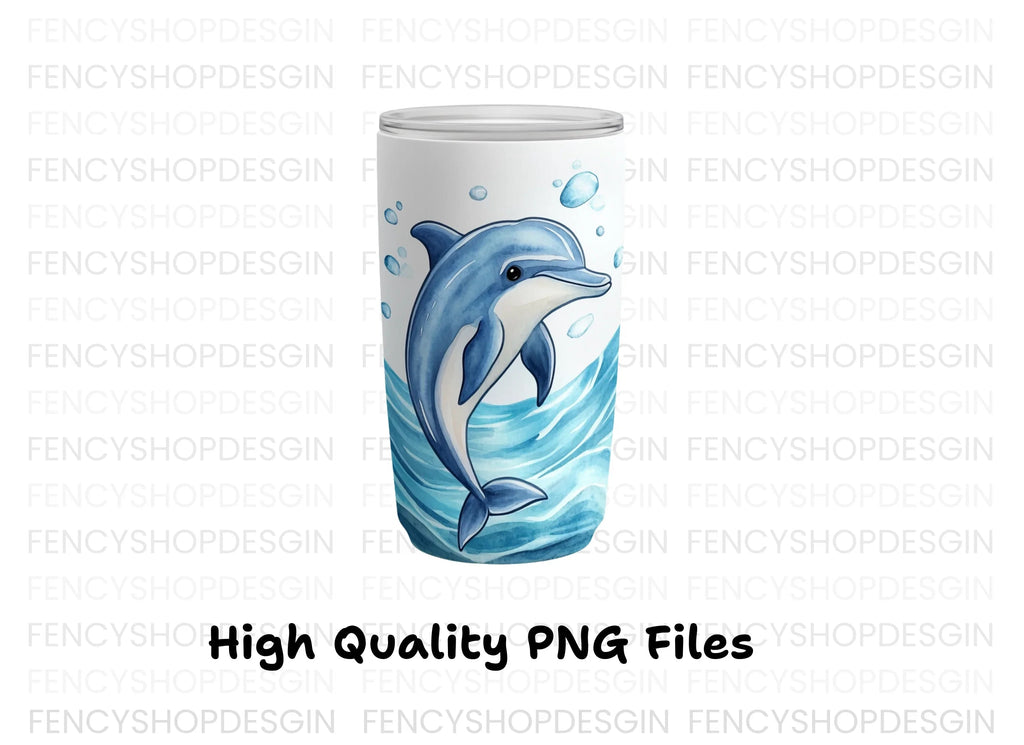 Dolphin Tumbler Clipart Bundle