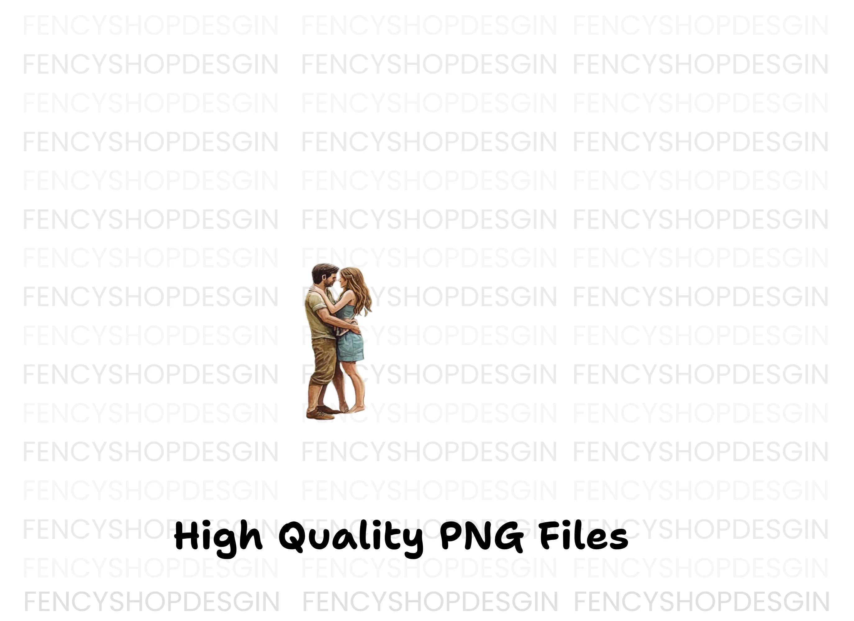 Sweet Couple Embracing Clipart Bundle