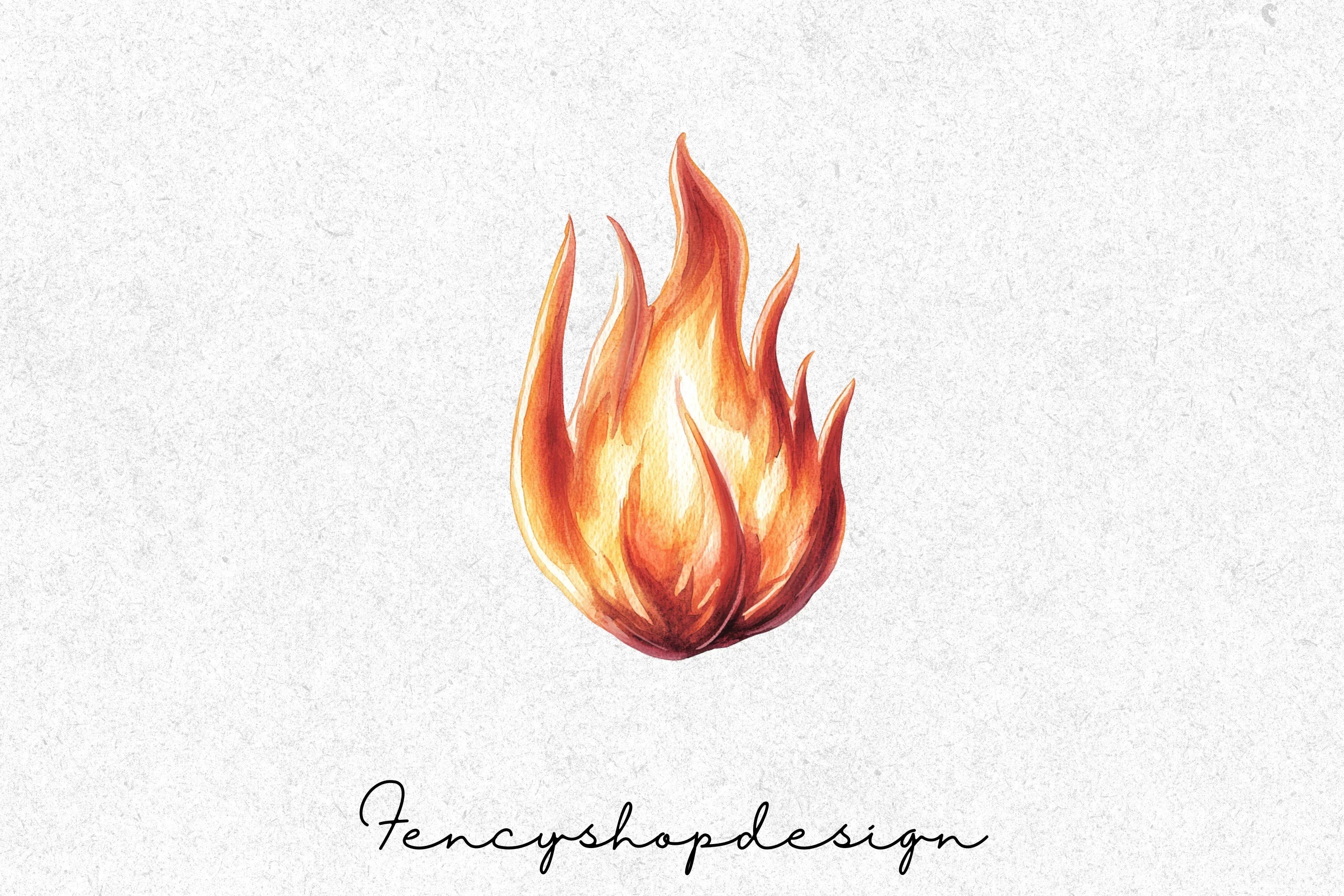 Vibrant Fire Flames Clipart Bundle