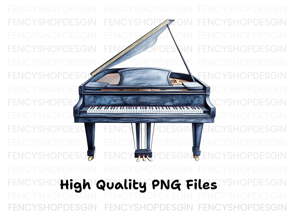 Elegant Grand Piano Clipart Bundle