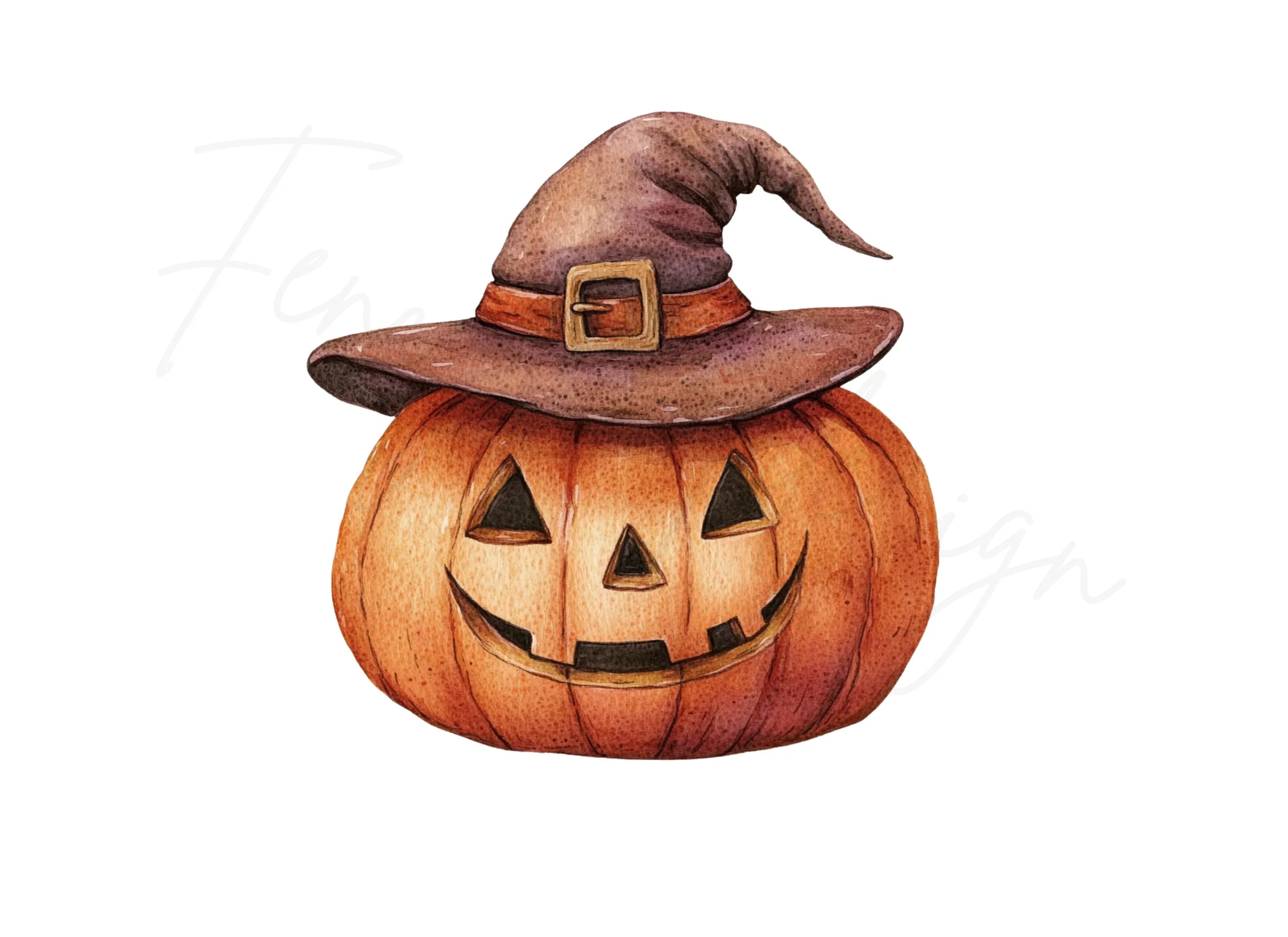Spooky Halloween Pumpkins with Hats Clipart Bundle