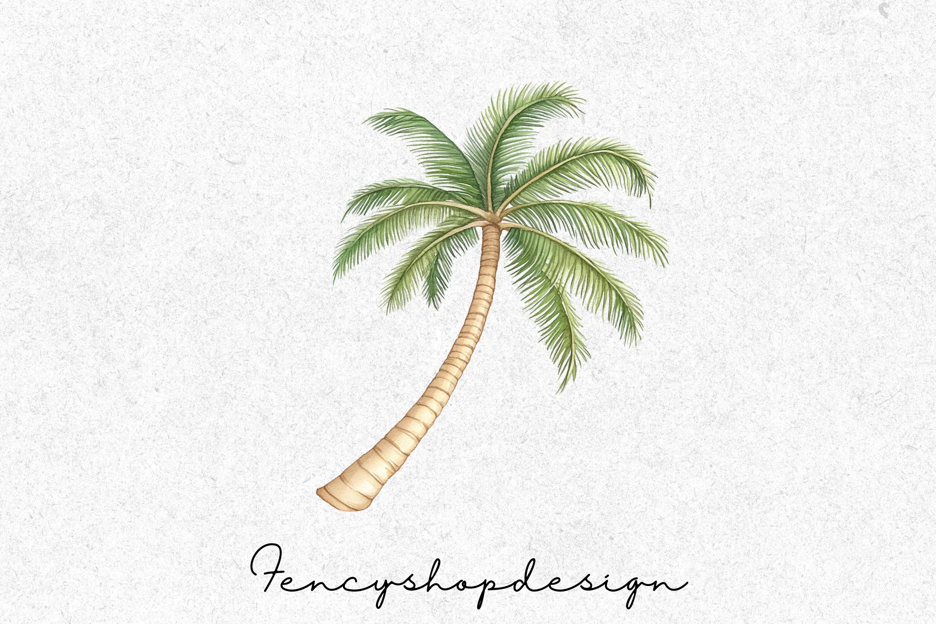 Tropical Palm Tree Clipart Bundle